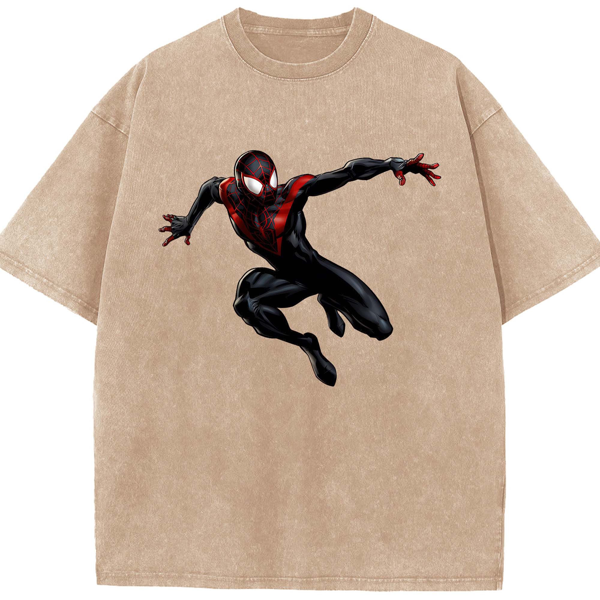 （画像用） Spider Man スパイダーマン 綿100% ヴィンテージ風 半袖Tシャツ（フロントプリント）
