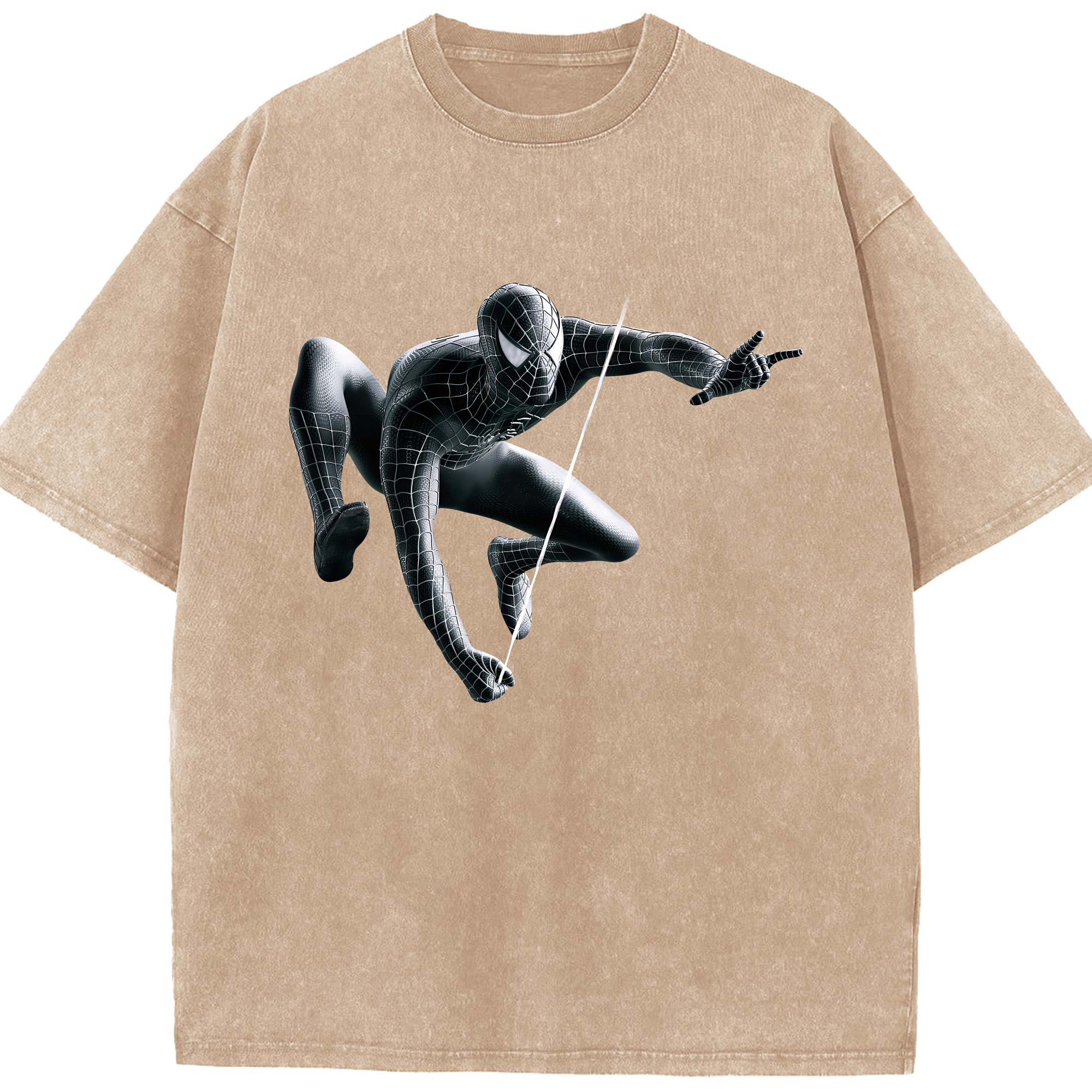 （画像用） Spider Man スパイダーマン 綿100% ヴィンテージ風 半袖Tシャツ（フロントプリント）