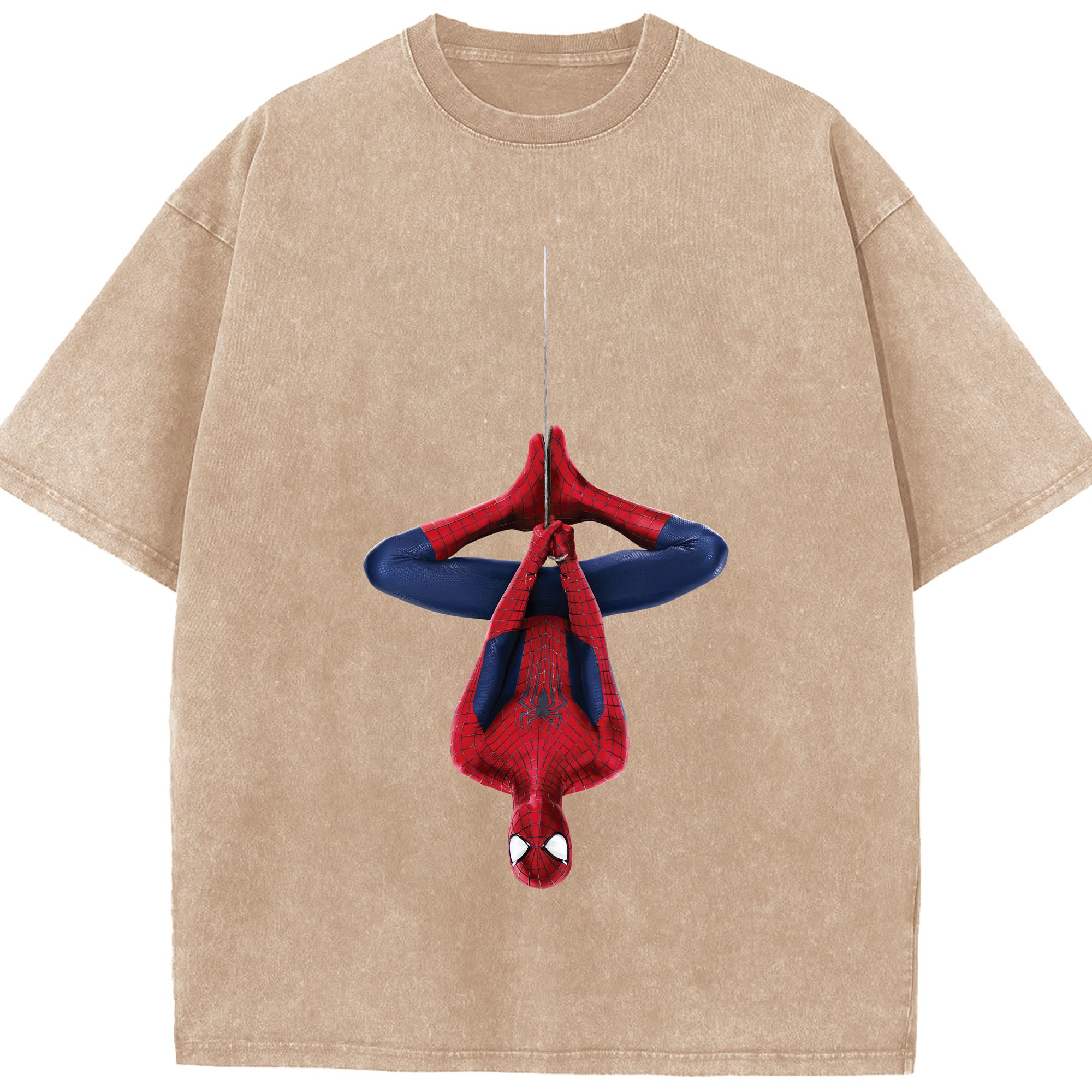 （画像用） Spider Man スパイダーマン 綿100% ヴィンテージ風 半袖Tシャツ（フロントプリント）