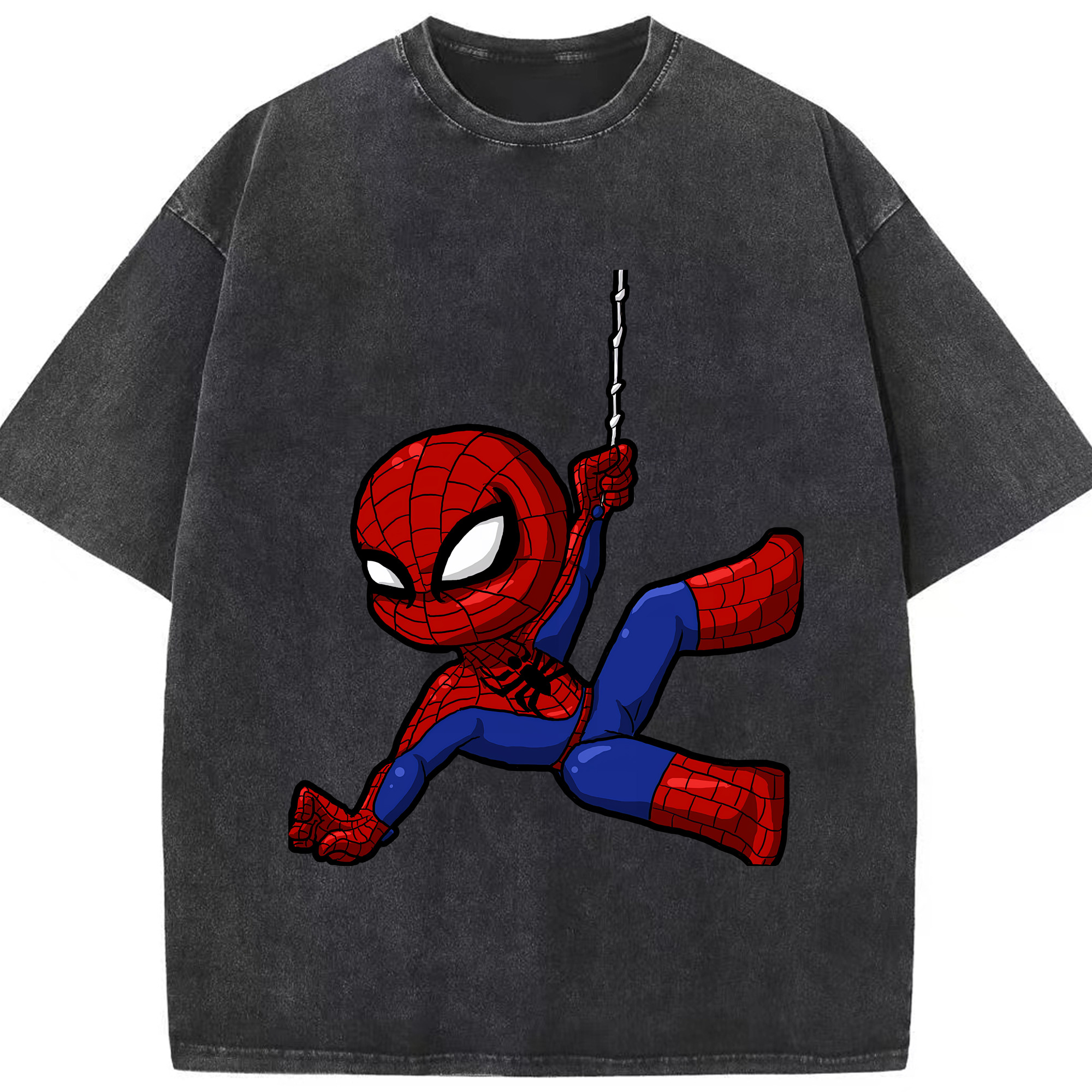 （画像用） Spider Man スパイダーマン 綿100% ヴィンテージ風 半袖Tシャツ（フロントプリント）