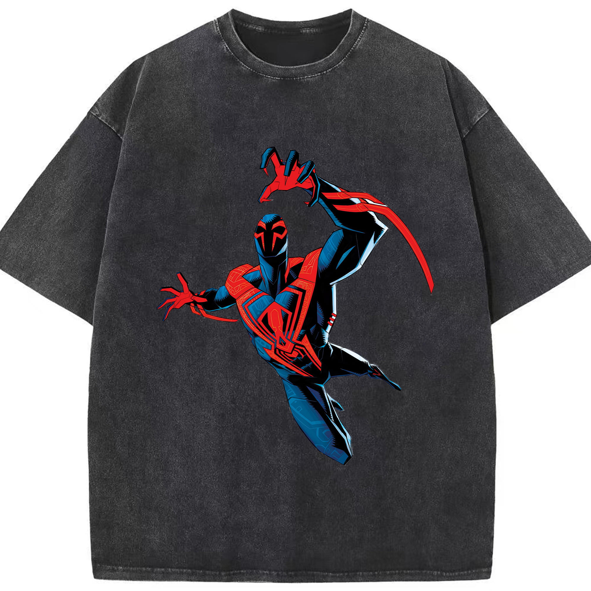 （画像用） Spider Man スパイダーマン 綿100% ヴィンテージ風 半袖Tシャツ（フロントプリント）