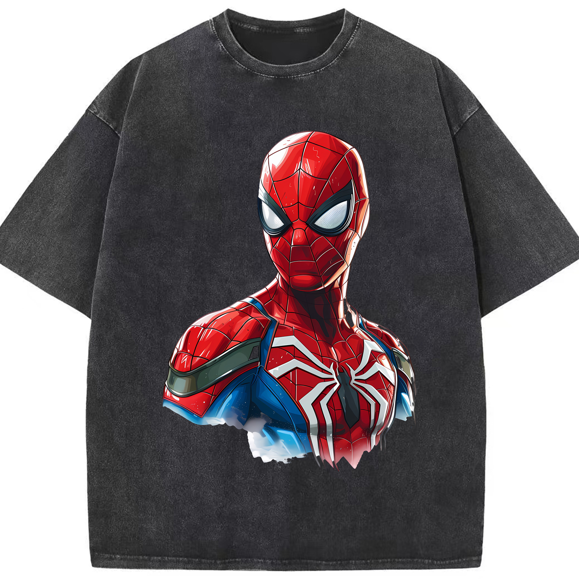 （画像用） Spider Man スパイダーマン 綿100% ヴィンテージ風 半袖Tシャツ（フロントプリント）