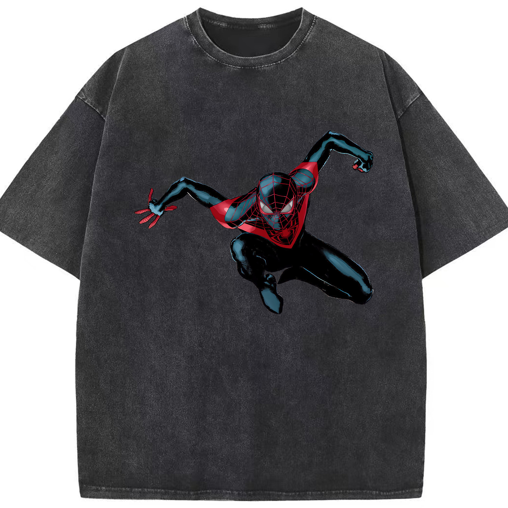 （画像用） Spider Man スパイダーマン 綿100% ヴィンテージ風 半袖Tシャツ（フロントプリント）