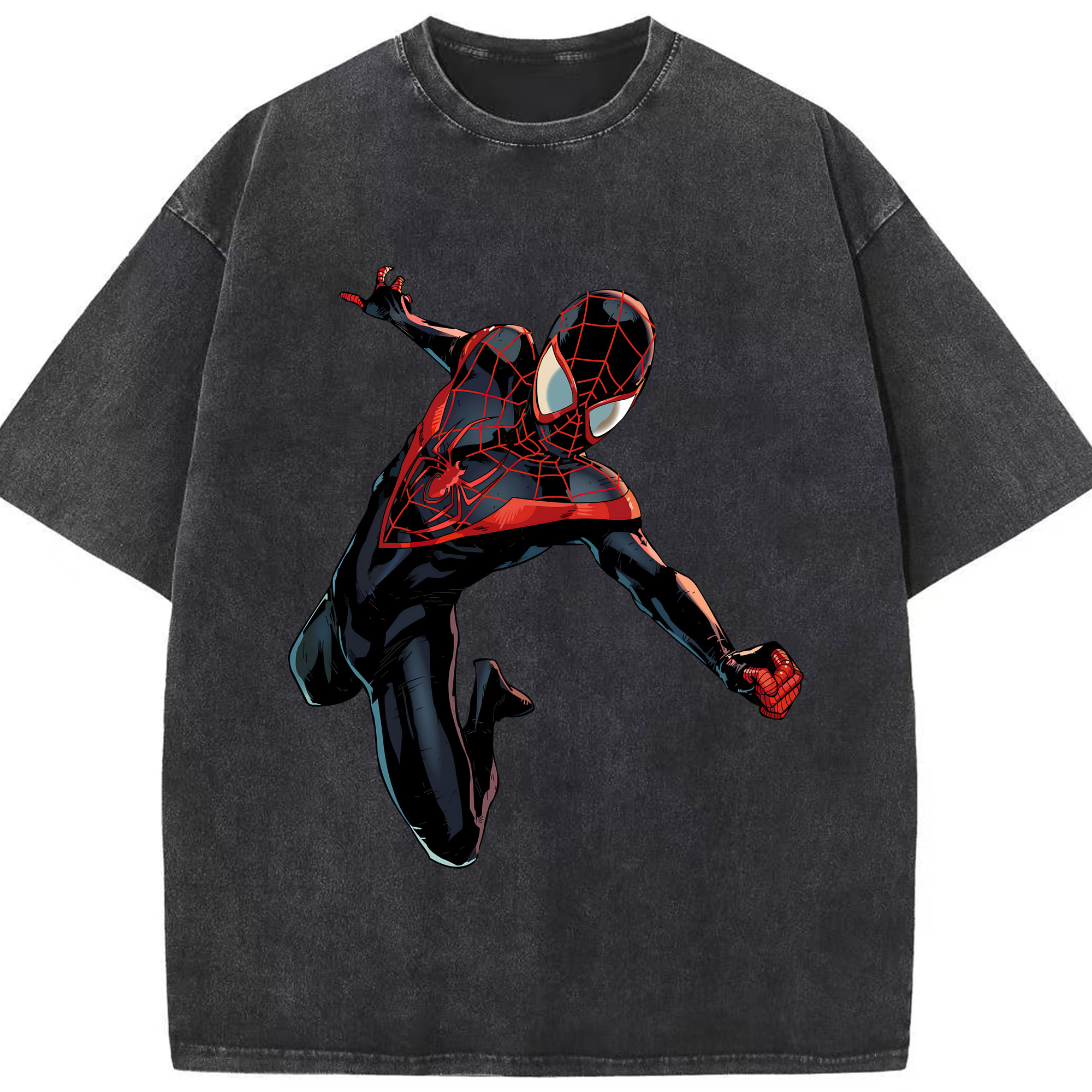 （画像用） Spider Man スパイダーマン 綿100% ヴィンテージ風 半袖Tシャツ（フロントプリント）