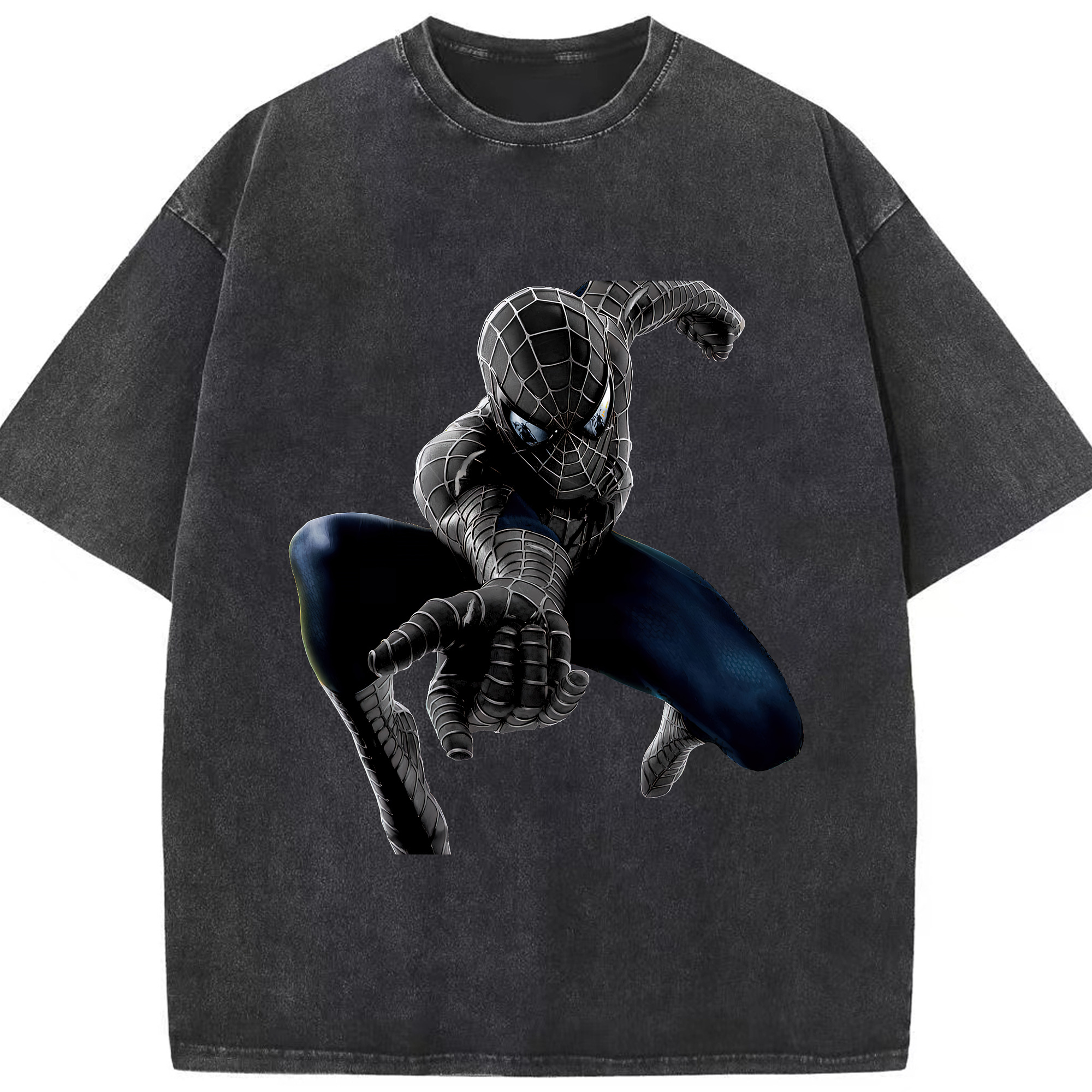 （画像用） Spider Man スパイダーマン 綿100% ヴィンテージ風 半袖Tシャツ（フロントプリント）