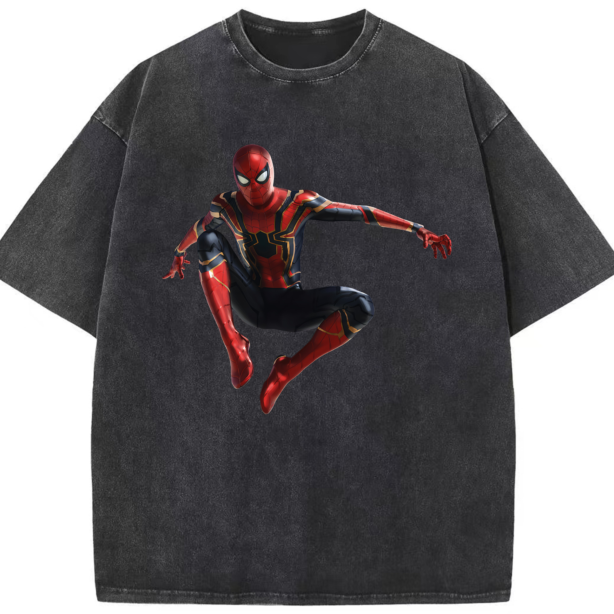 （画像用） Spider Man スパイダーマン 綿100% ヴィンテージ風 半袖Tシャツ（フロントプリント）
