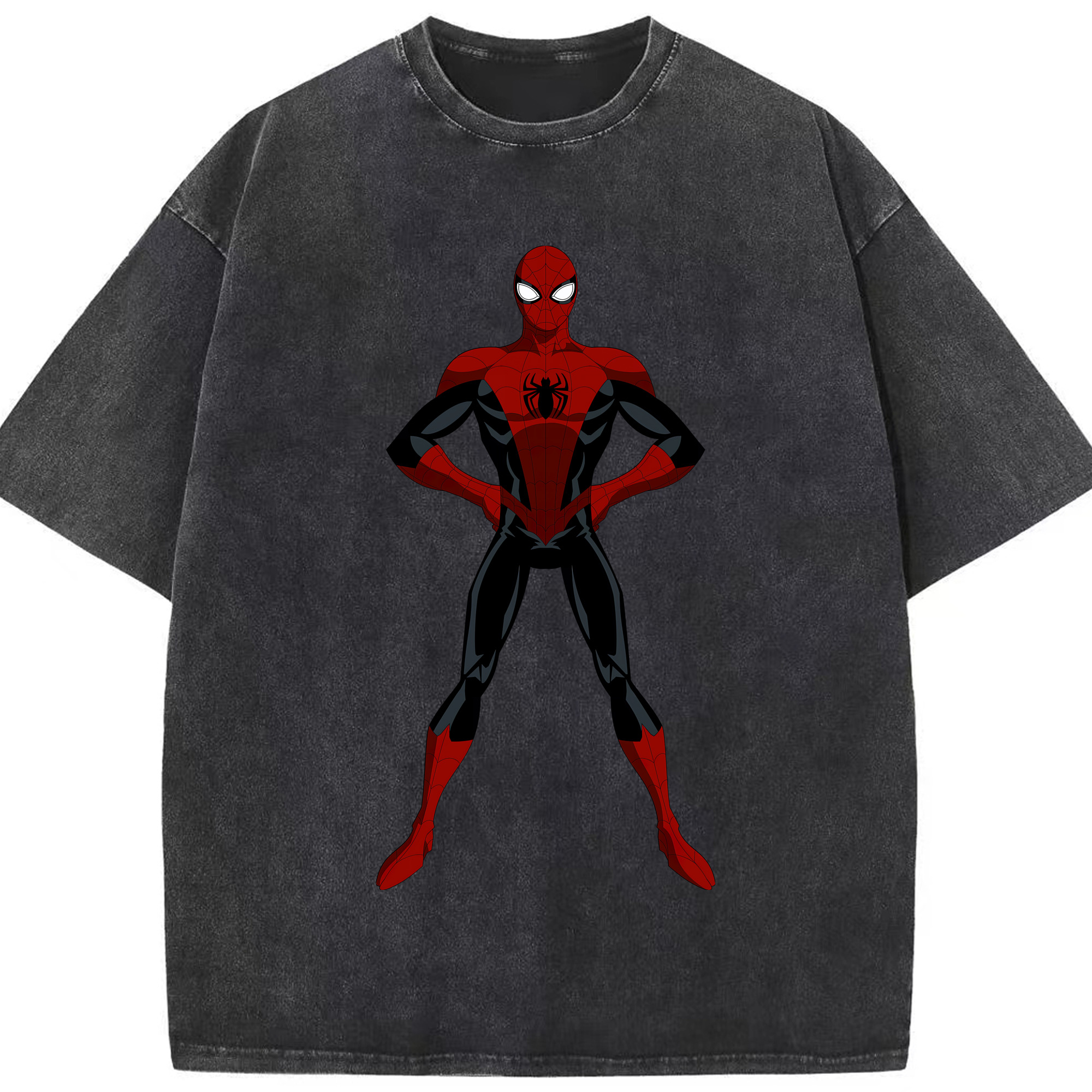 （画像用） Spider Man スパイダーマン 綿100% ヴィンテージ風 半袖Tシャツ（フロントプリント）