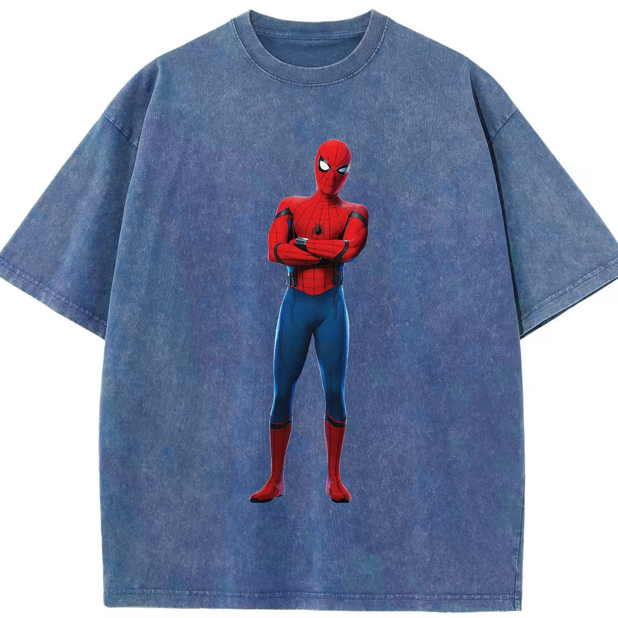 （画像用） Spider Man スパイダーマン 綿100% ヴィンテージ風 半袖Tシャツ（フロントプリント）