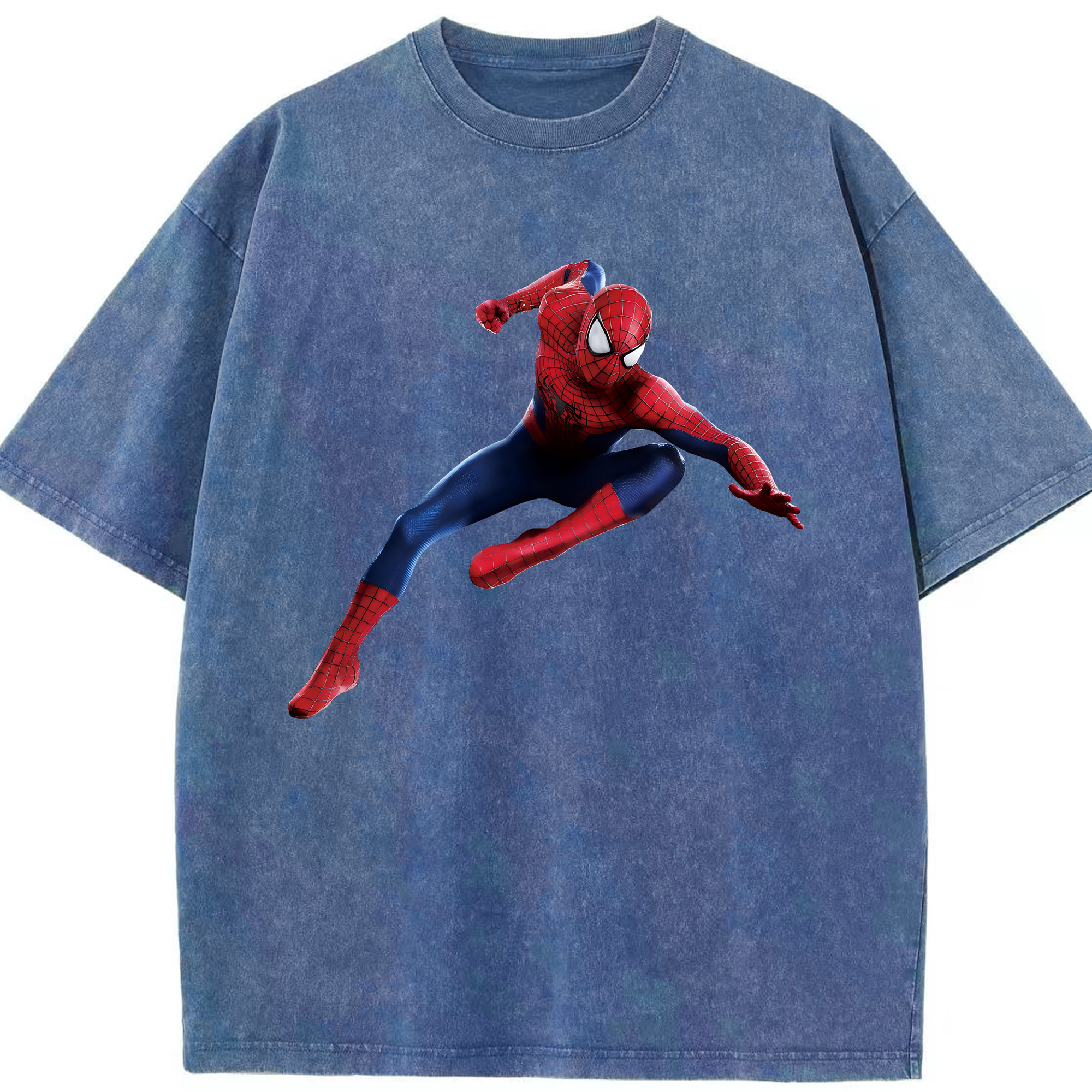 （画像用） Spider Man スパイダーマン 綿100% ヴィンテージ風 半袖Tシャツ（フロントプリント）