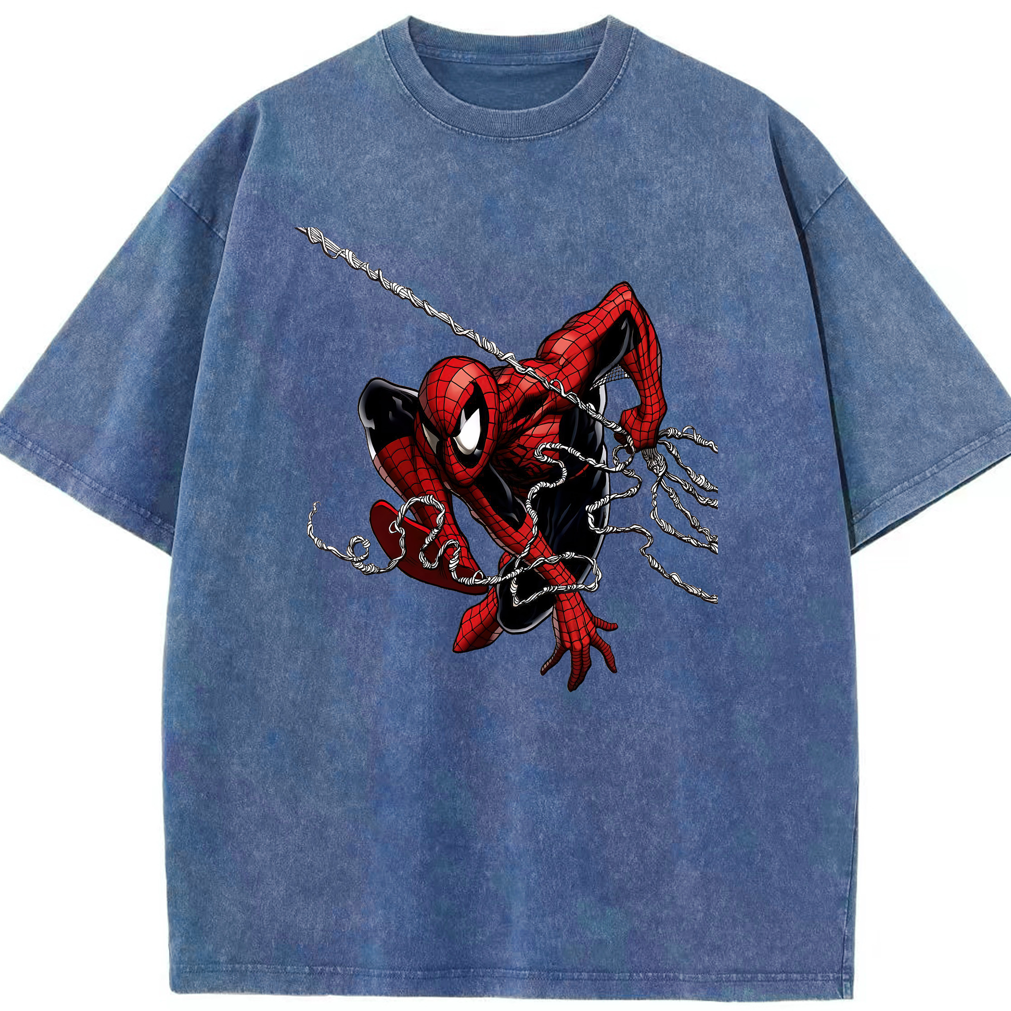 （画像用） Spider Man スパイダーマン 綿100% ヴィンテージ風 半袖Tシャツ（フロントプリント）