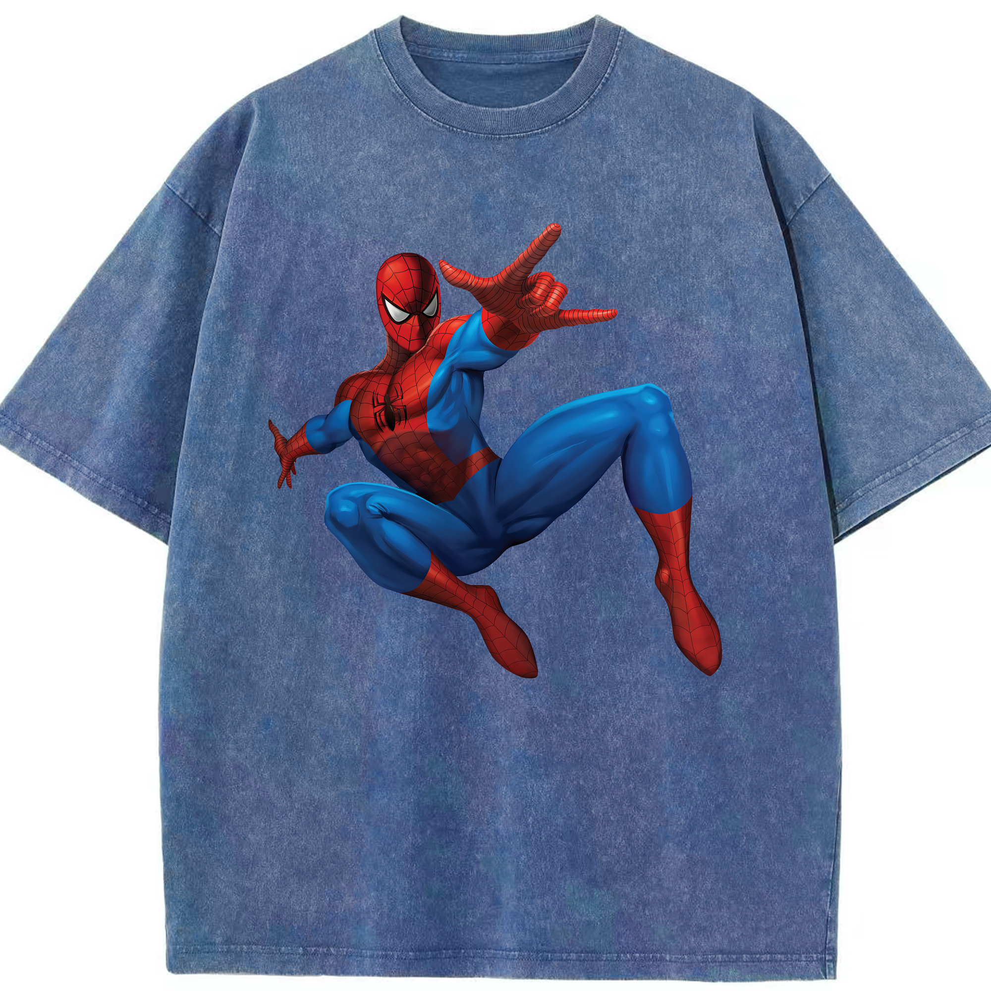 （画像用） Spider Man スパイダーマン 綿100% ヴィンテージ風 半袖Tシャツ（フロントプリント）
