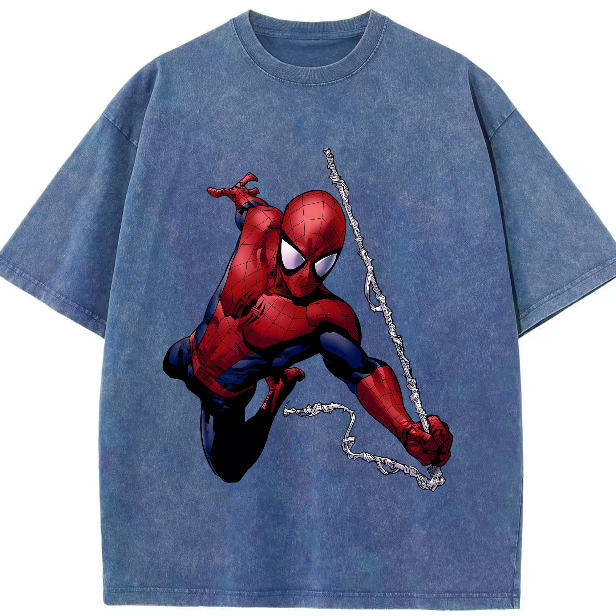 （画像用） Spider Man スパイダーマン 綿100% ヴィンテージ風 半袖Tシャツ（フロントプリント）