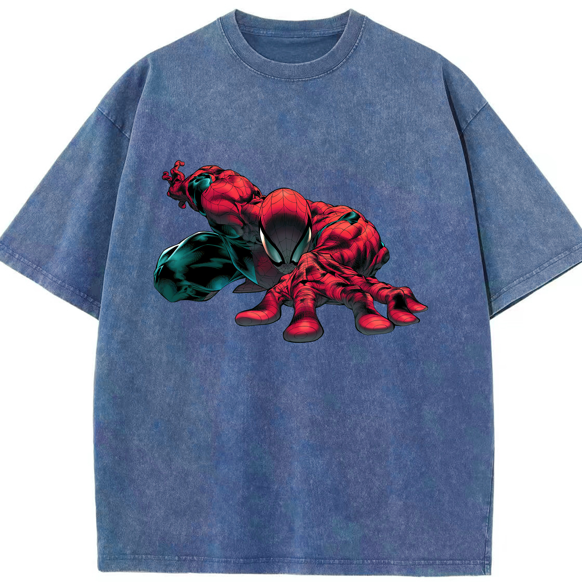 （画像用） Spider Man スパイダーマン 綿100% ヴィンテージ風 半袖Tシャツ（フロントプリント）