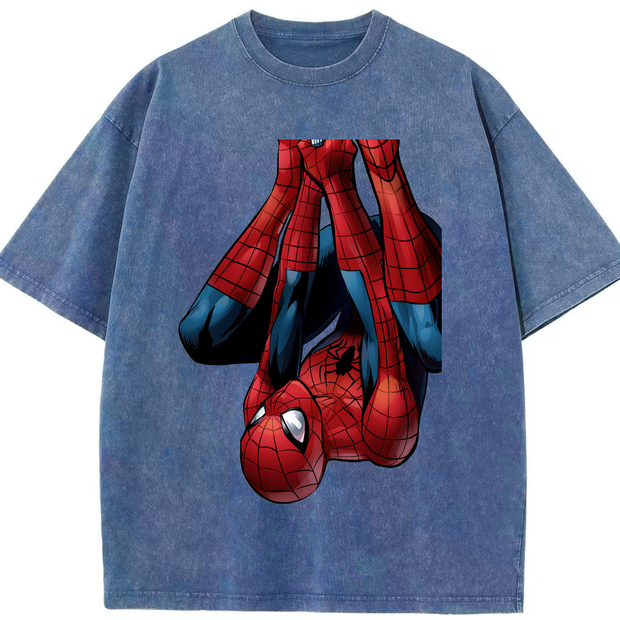 （画像用） Spider Man スパイダーマン 綿100% ヴィンテージ風 半袖Tシャツ（フロントプリント）