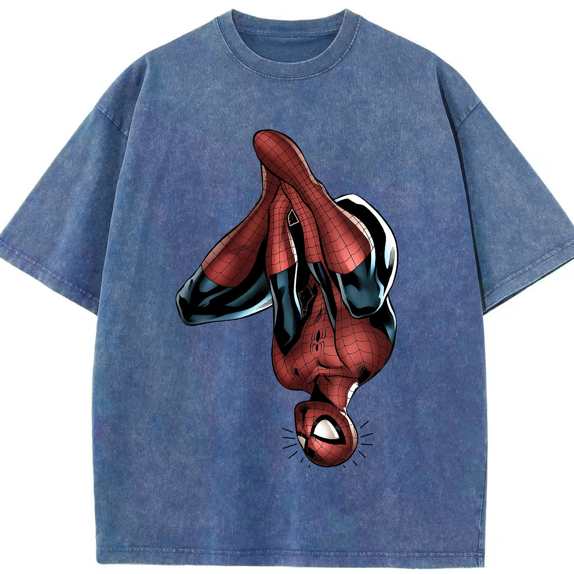 （画像用） Spider Man スパイダーマン 綿100% ヴィンテージ風 半袖Tシャツ（フロントプリント）
