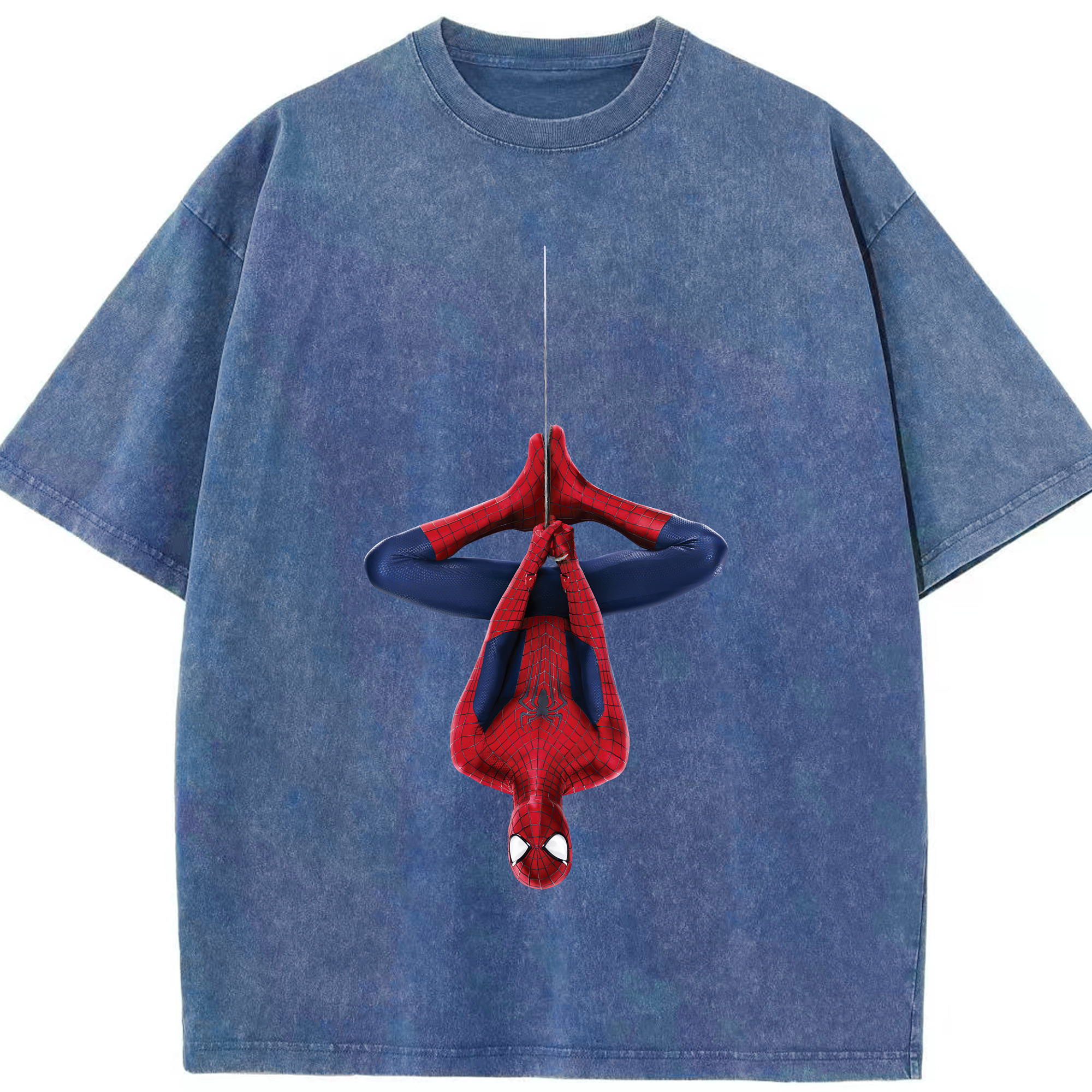 （画像用） Spider Man スパイダーマン 綿100% ヴィンテージ風 半袖Tシャツ（フロントプリント）