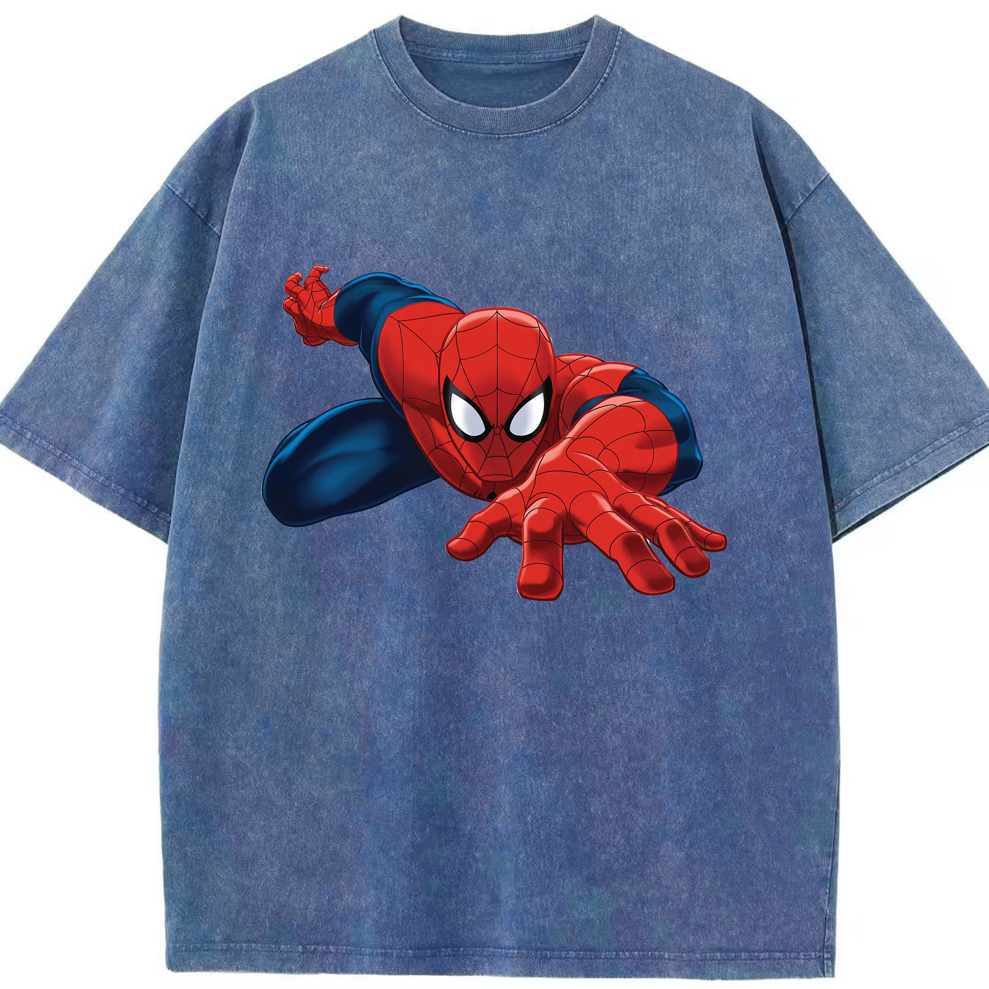 （画像用） Spider Man スパイダーマン 綿100% ヴィンテージ風 半袖Tシャツ（フロントプリント）