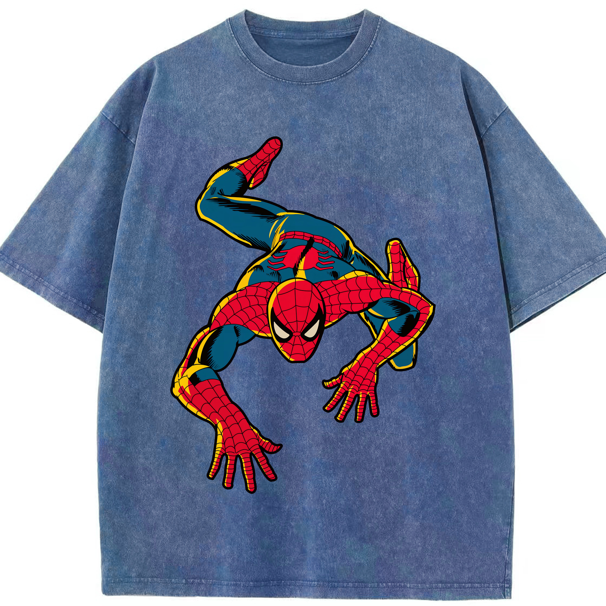 （画像用） Spider Man スパイダーマン 綿100% ヴィンテージ風 半袖Tシャツ（フロントプリント）