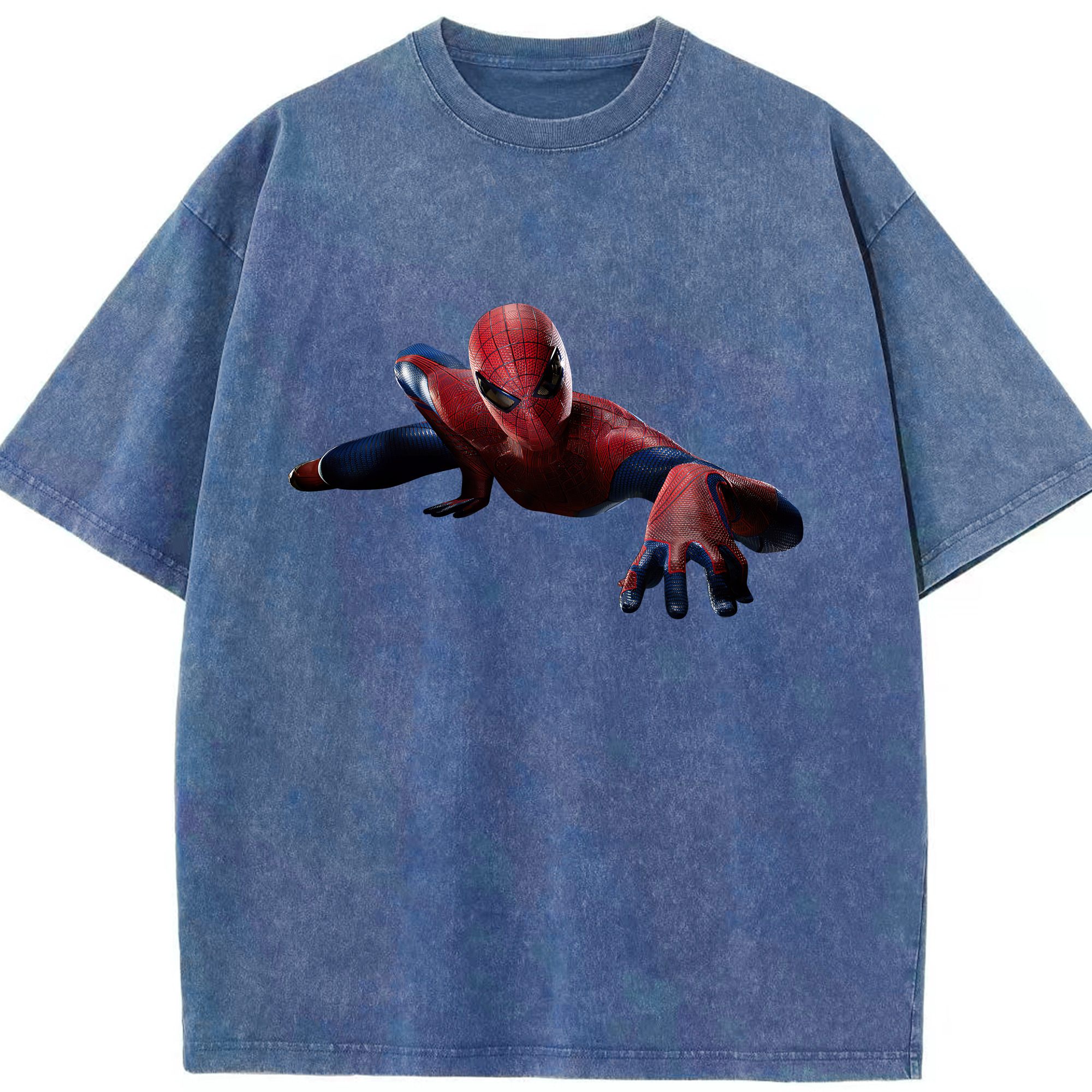 Spider Man スパイダーマン 綿100% ヴィンテージ風 半袖Tシャツ（フロントプリント）
