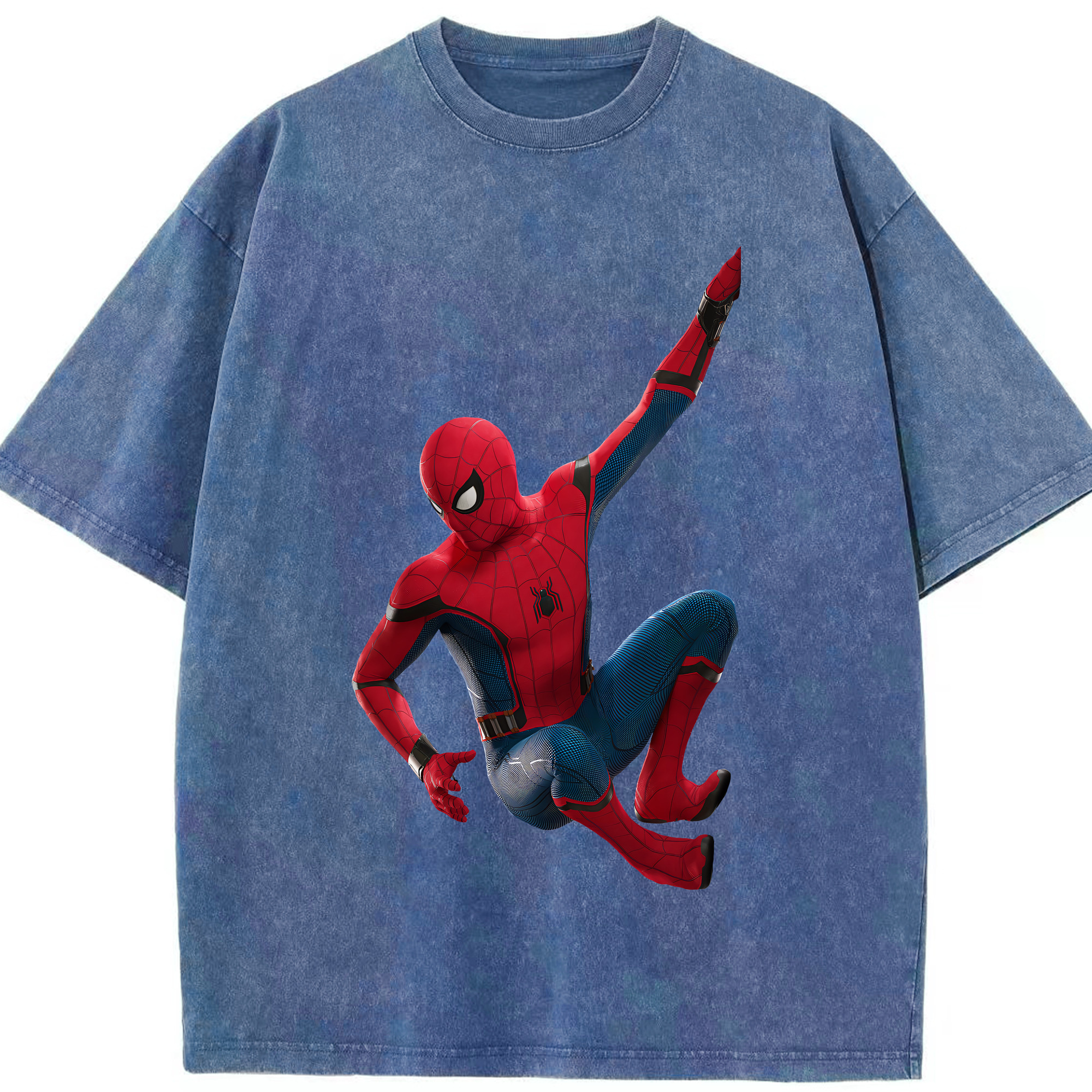 （画像用） Spider Man スパイダーマン 綿100% ヴィンテージ風 半袖Tシャツ（フロントプリント）