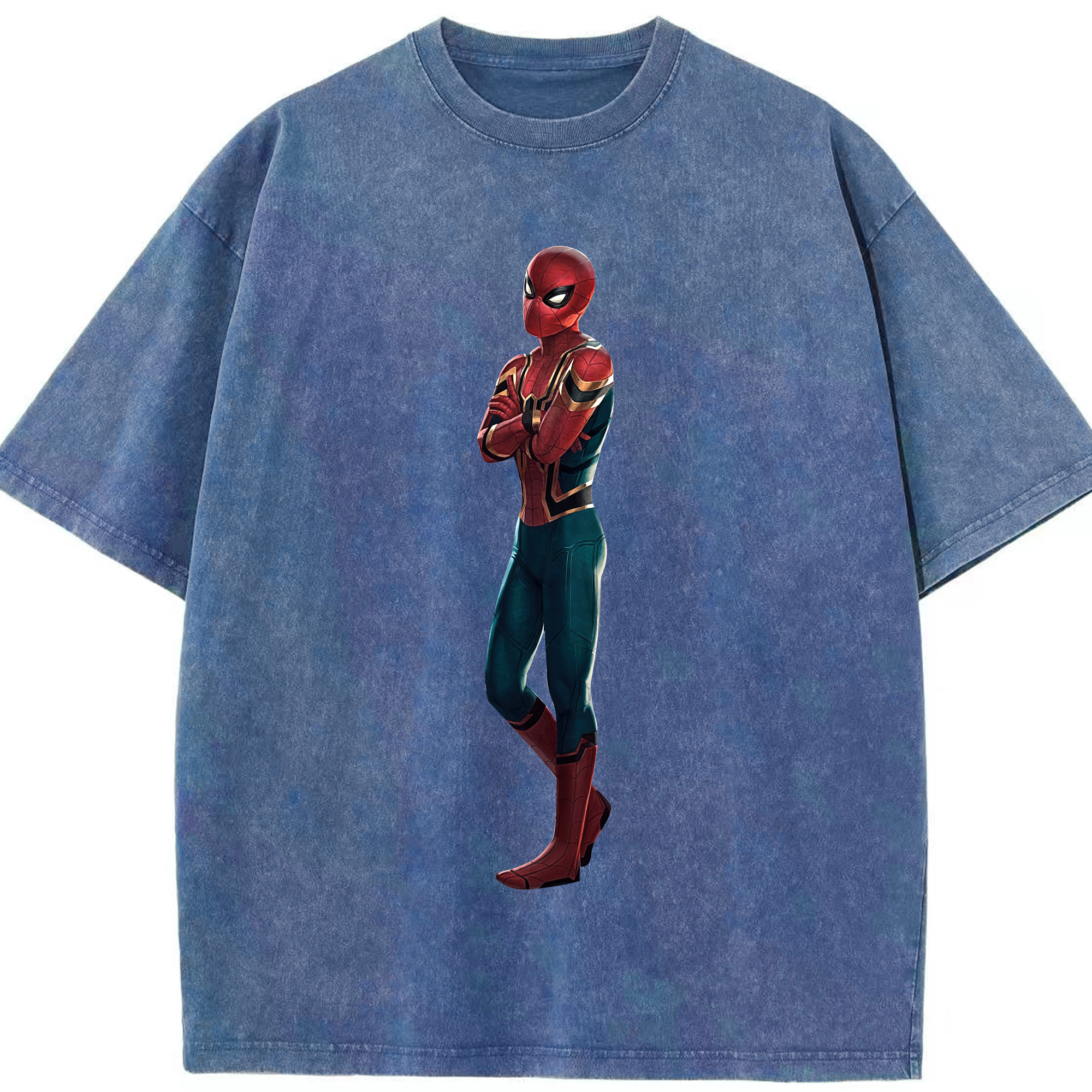 （画像用） Spider Man スパイダーマン 綿100% ヴィンテージ風 半袖Tシャツ（フロントプリント）