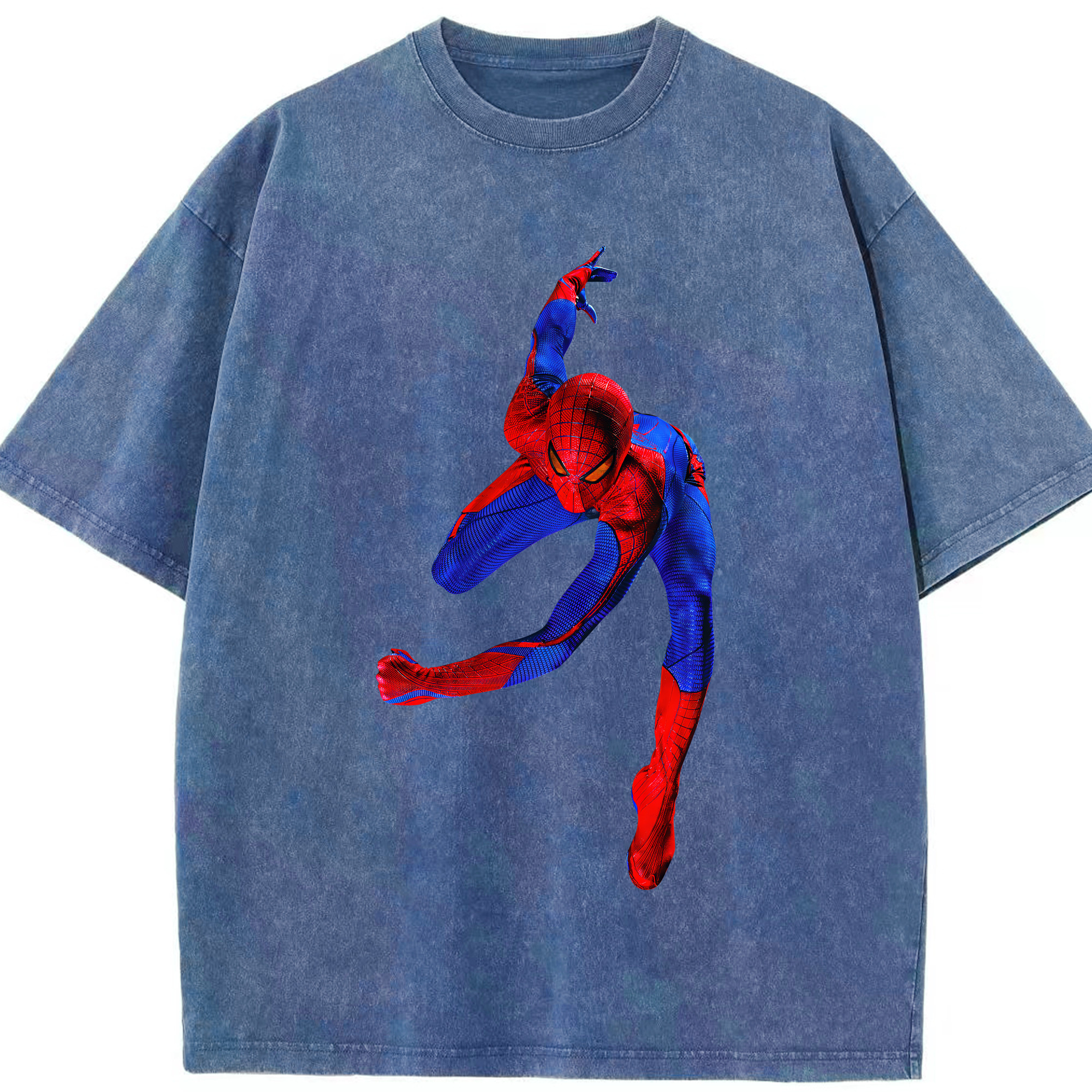 （画像用） Spider Man スパイダーマン 綿100% ヴィンテージ風 半袖Tシャツ（フロントプリント）