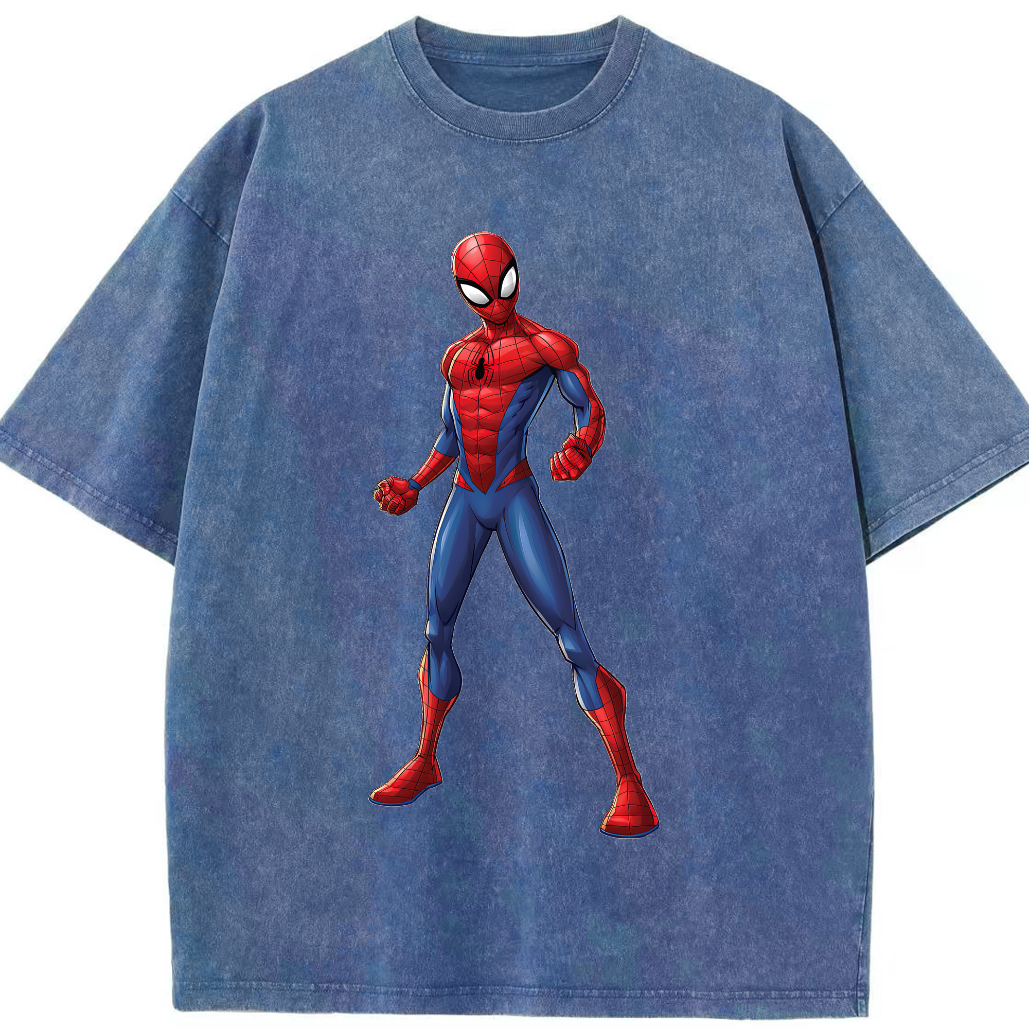 （画像用） Spider Man スパイダーマン 綿100% ヴィンテージ風 半袖Tシャツ（フロントプリント）