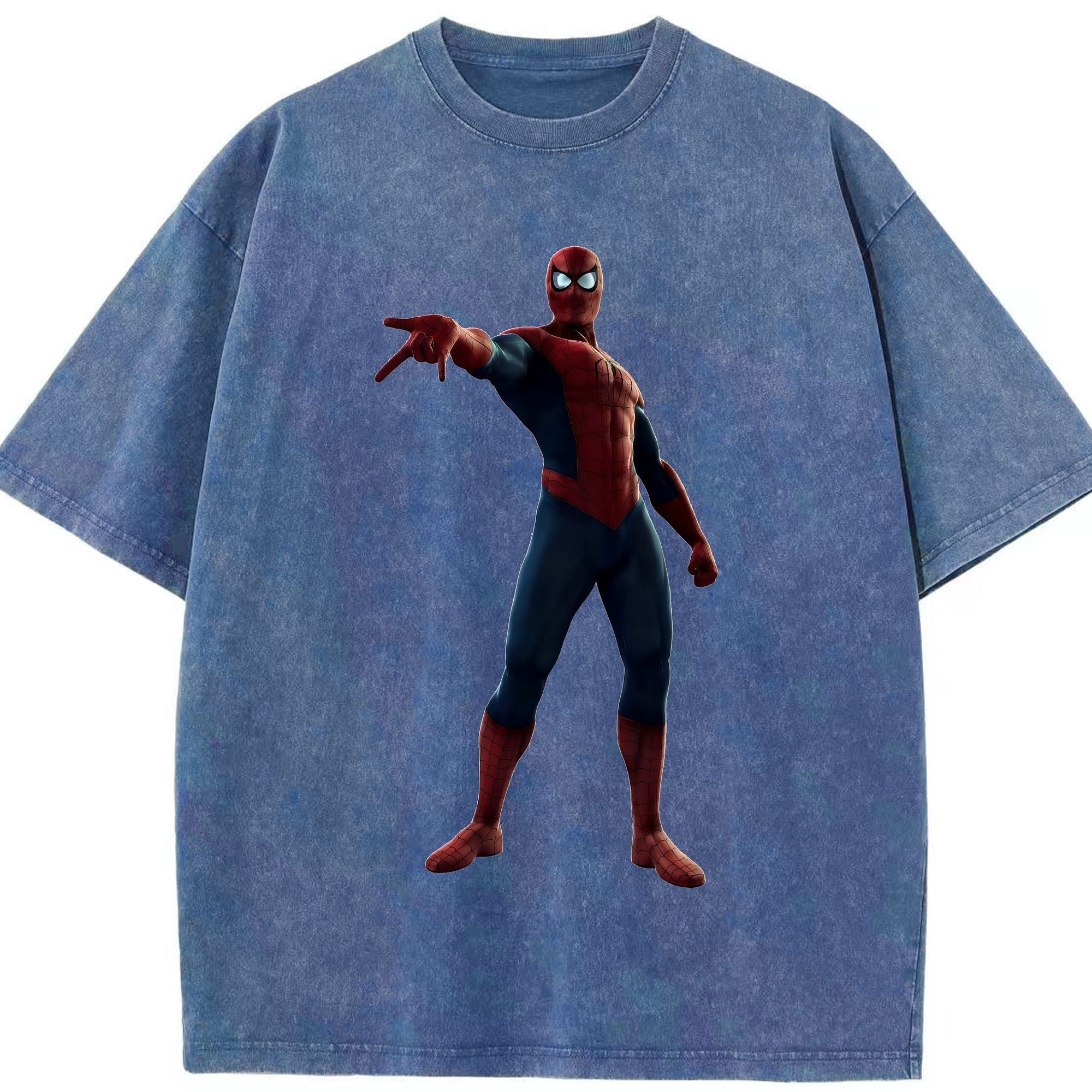 （画像用） Spider Man スパイダーマン 綿100% ヴィンテージ風 半袖Tシャツ（フロントプリント）