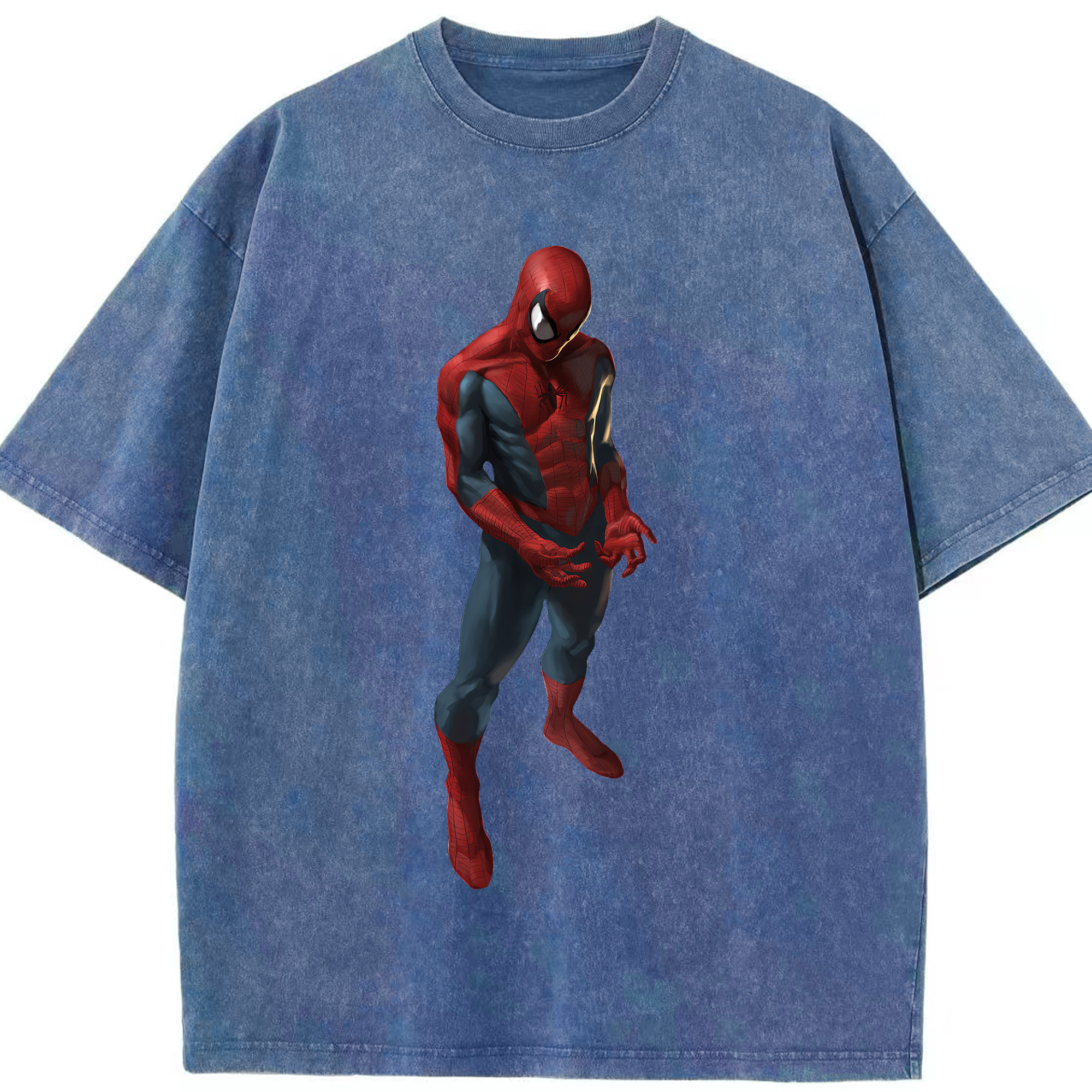 （画像用） Spider Man スパイダーマン 綿100% ヴィンテージ風 半袖Tシャツ（フロントプリント）
