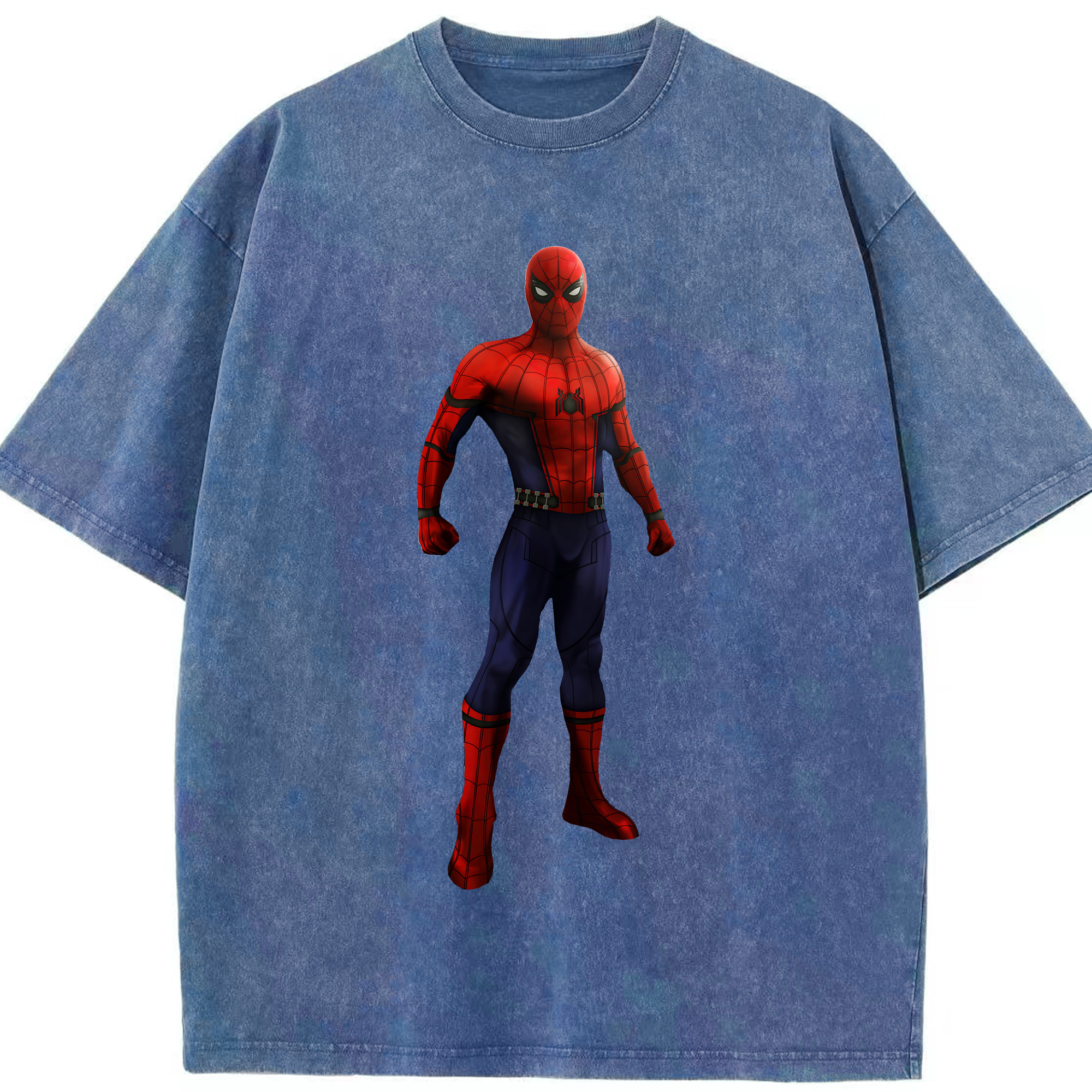 （画像用） Spider Man スパイダーマン 綿100% ヴィンテージ風 半袖Tシャツ（フロントプリント）