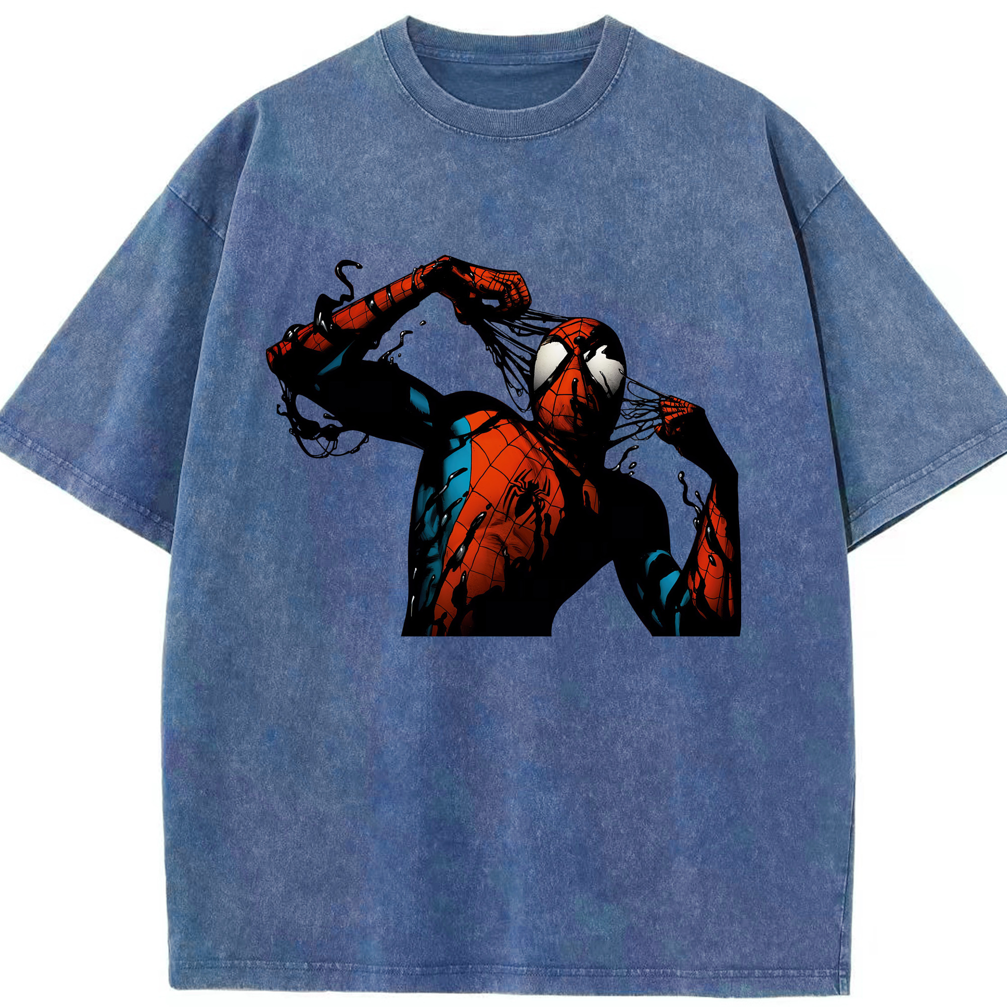 （画像用） Spider Man スパイダーマン 綿100% ヴィンテージ風 半袖Tシャツ（フロントプリント）