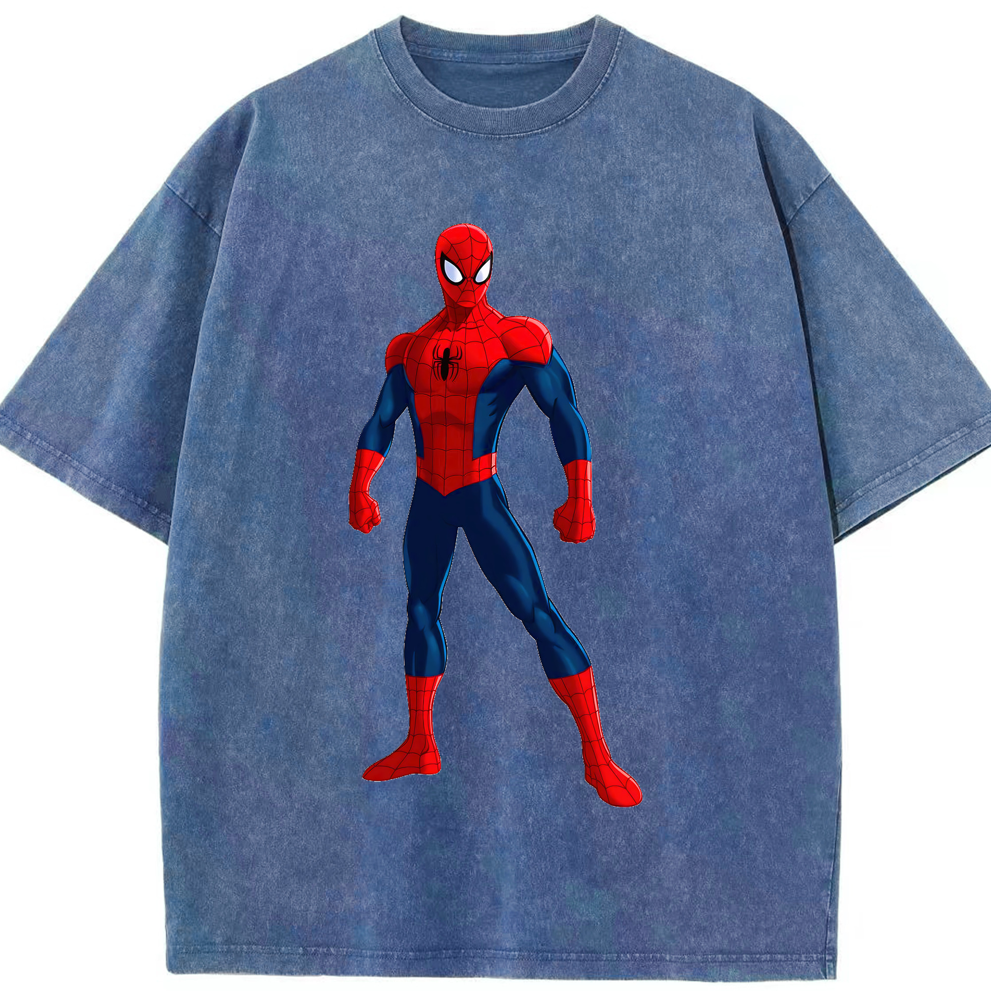 （画像用） Spider Man スパイダーマン 綿100% ヴィンテージ風 半袖Tシャツ（フロントプリント）