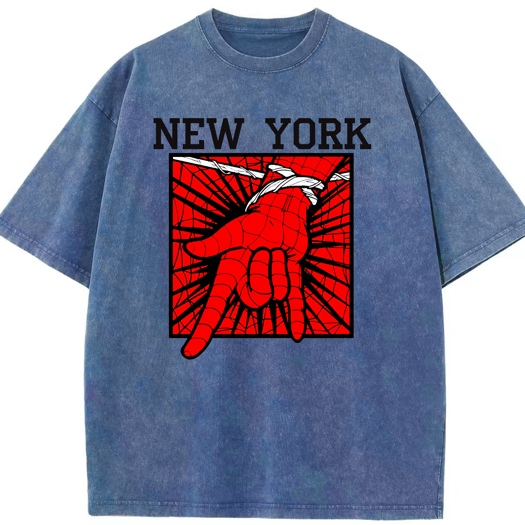 （画像用） Spider Man スパイダーマン 綿100% ヴィンテージ風 半袖Tシャツ（フロントプリント）