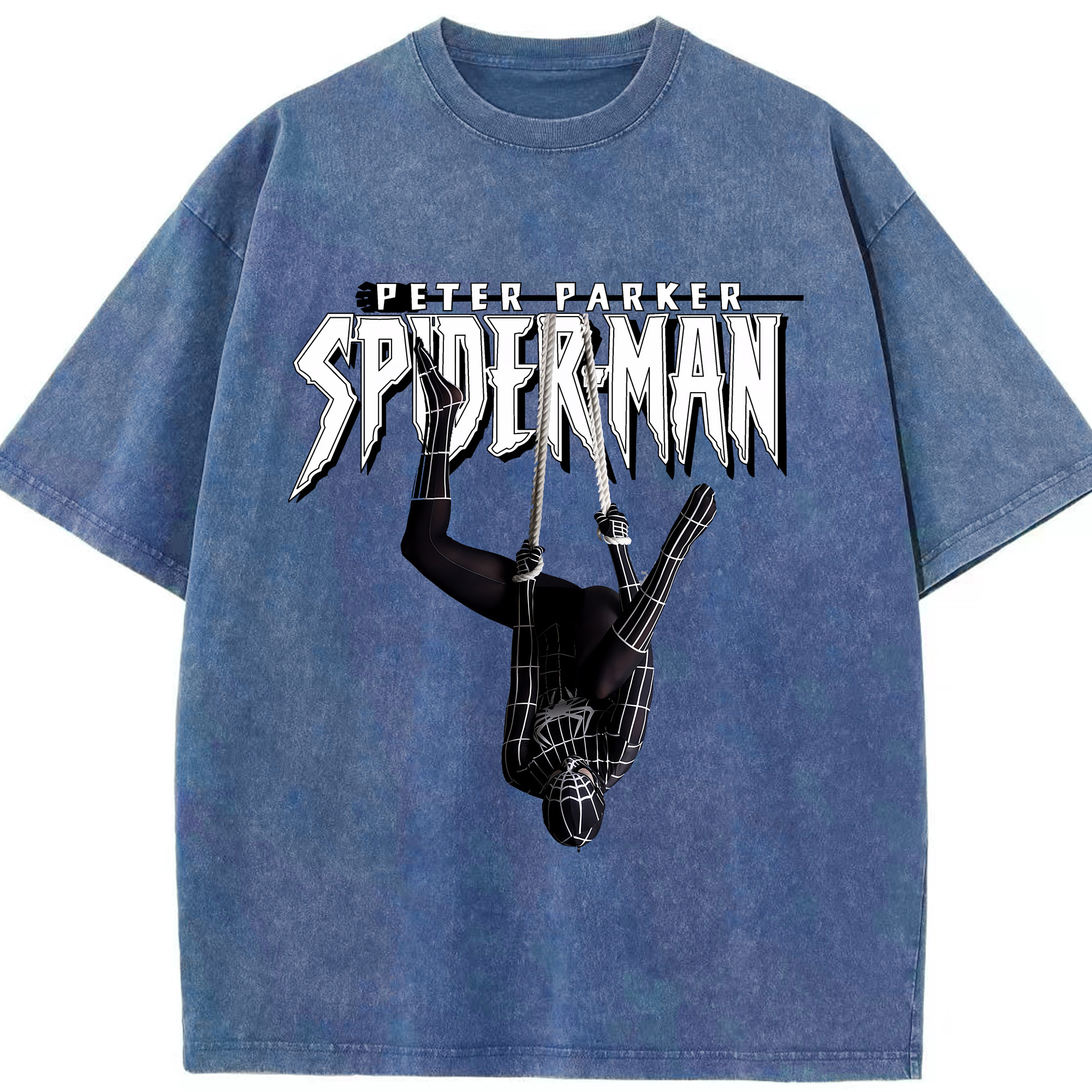 （画像用） Spider Man スパイダーマン 綿100% ヴィンテージ風 半袖Tシャツ（フロントプリント）
