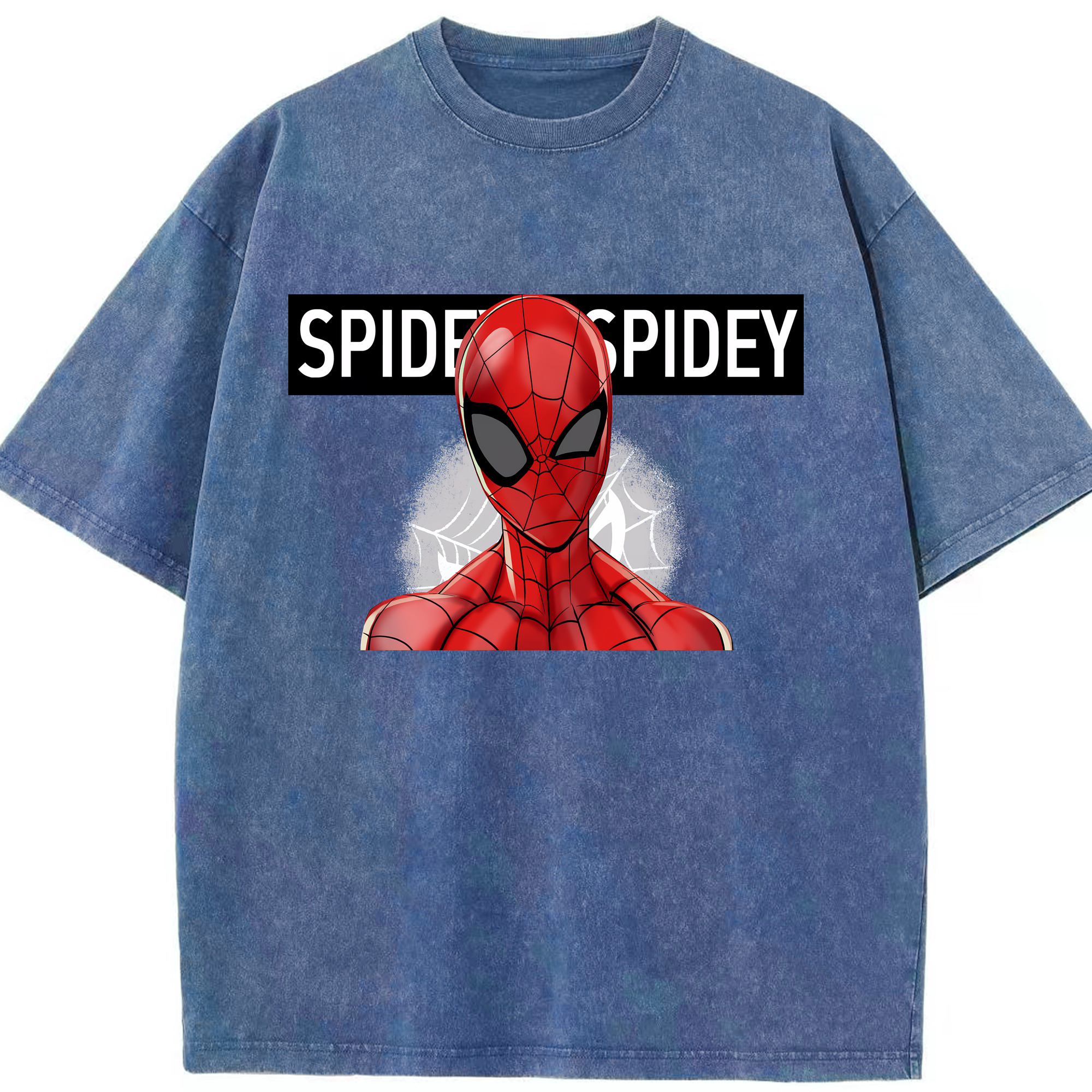 （画像用） Spider Man スパイダーマン 綿100% ヴィンテージ風 半袖Tシャツ（フロントプリント）