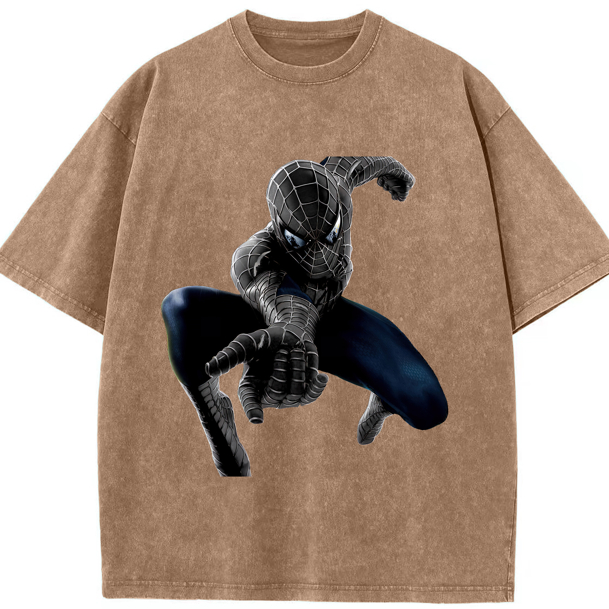 （画像用） Spider Man スパイダーマン 綿100% ヴィンテージ風 半袖Tシャツ（フロントプリント）