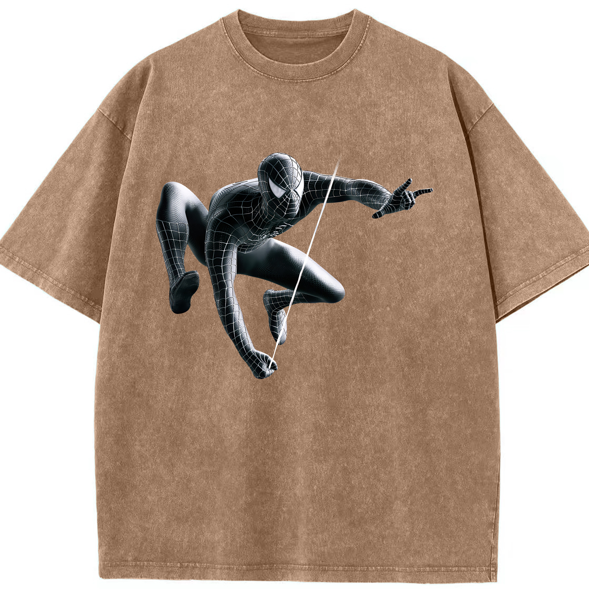 （画像用） Spider Man スパイダーマン 綿100% ヴィンテージ風 半袖Tシャツ（フロントプリント）