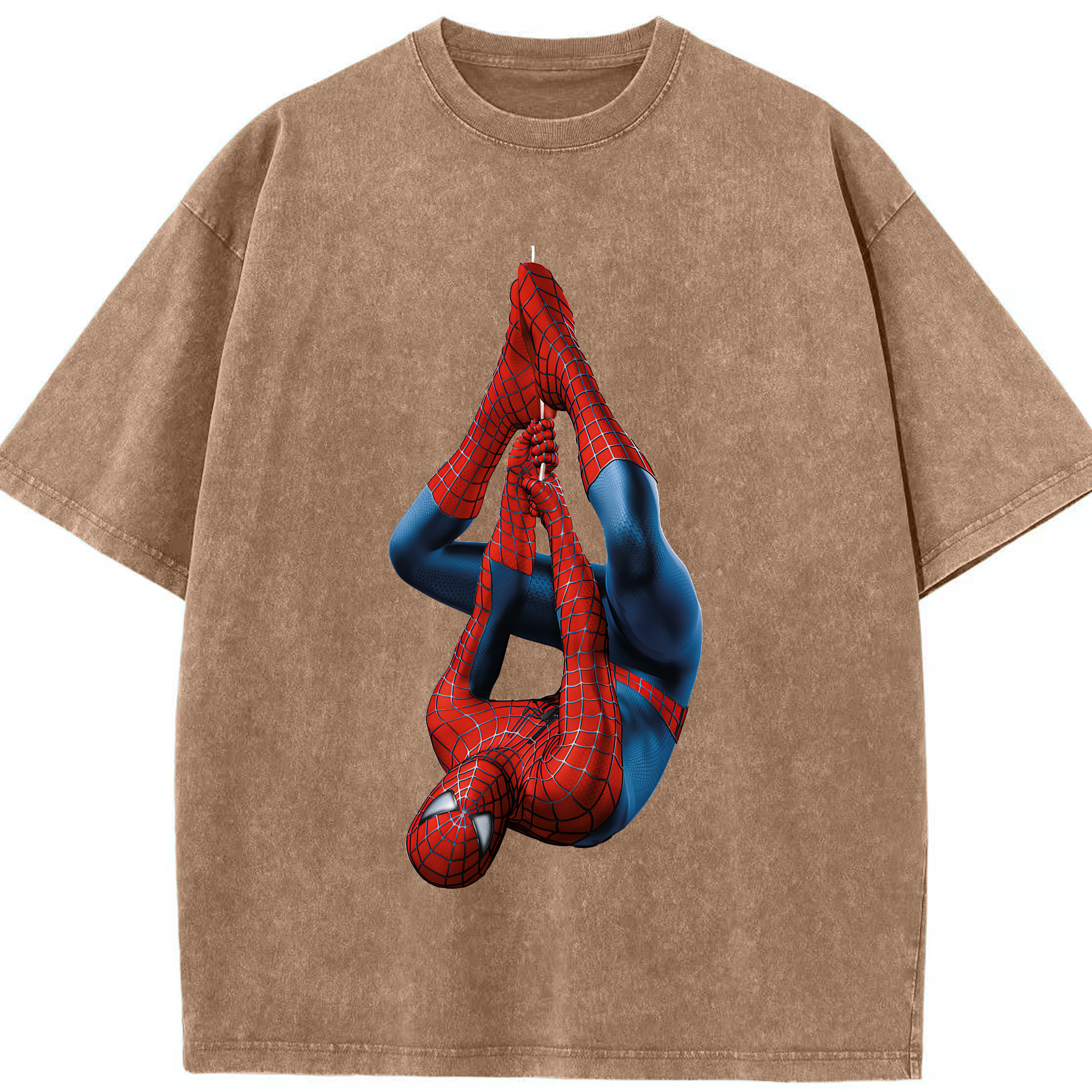 （画像用） Spider Man スパイダーマン 綿100% ヴィンテージ風 半袖Tシャツ（フロントプリント）