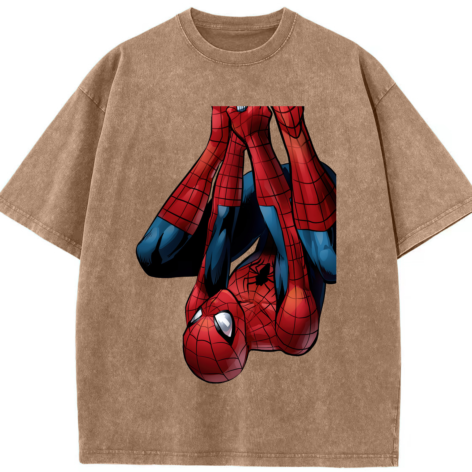 （画像用） Spider Man スパイダーマン 綿100% ヴィンテージ風 半袖Tシャツ（フロントプリント）