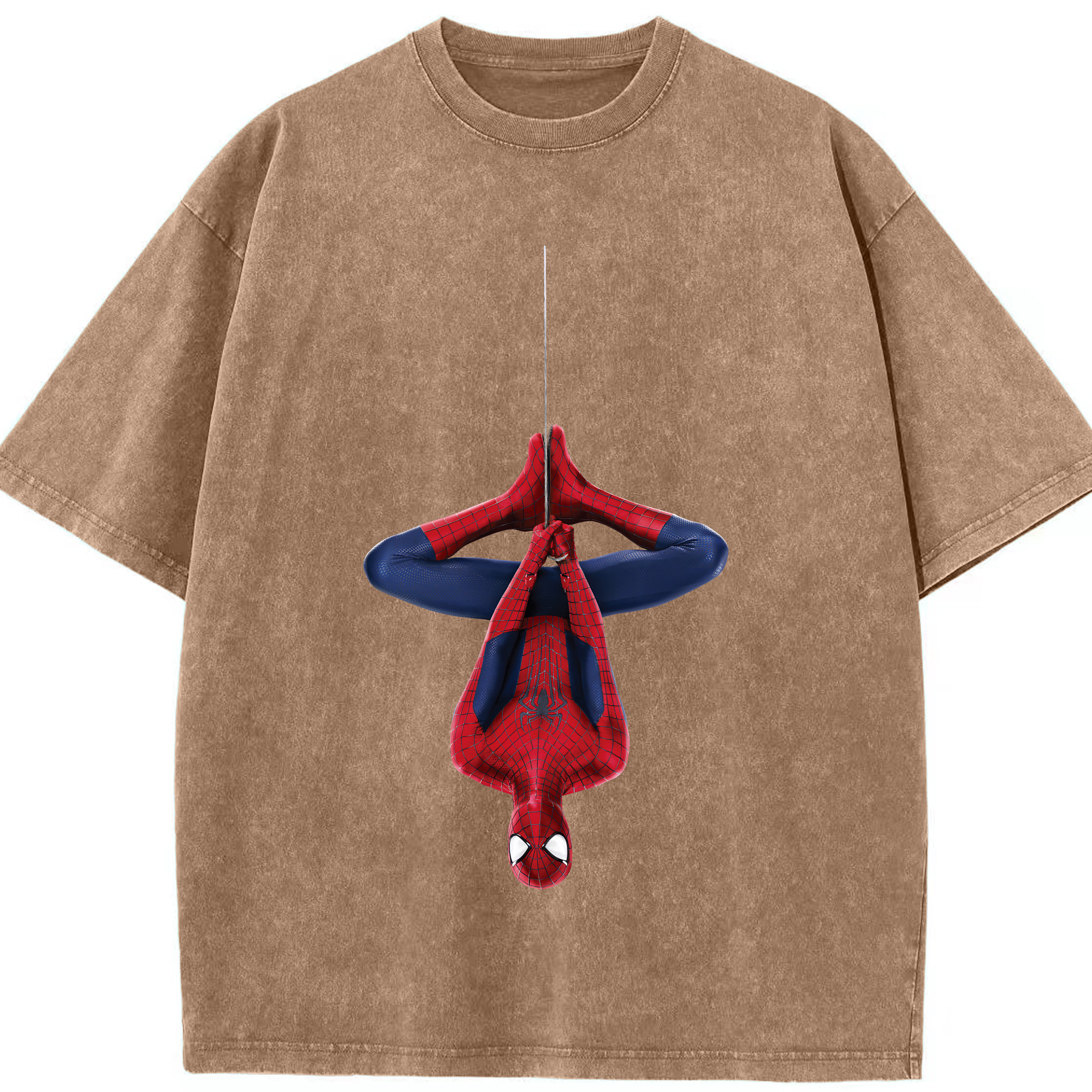 （画像用） Spider Man スパイダーマン 綿100% ヴィンテージ風 半袖Tシャツ（フロントプリント）
