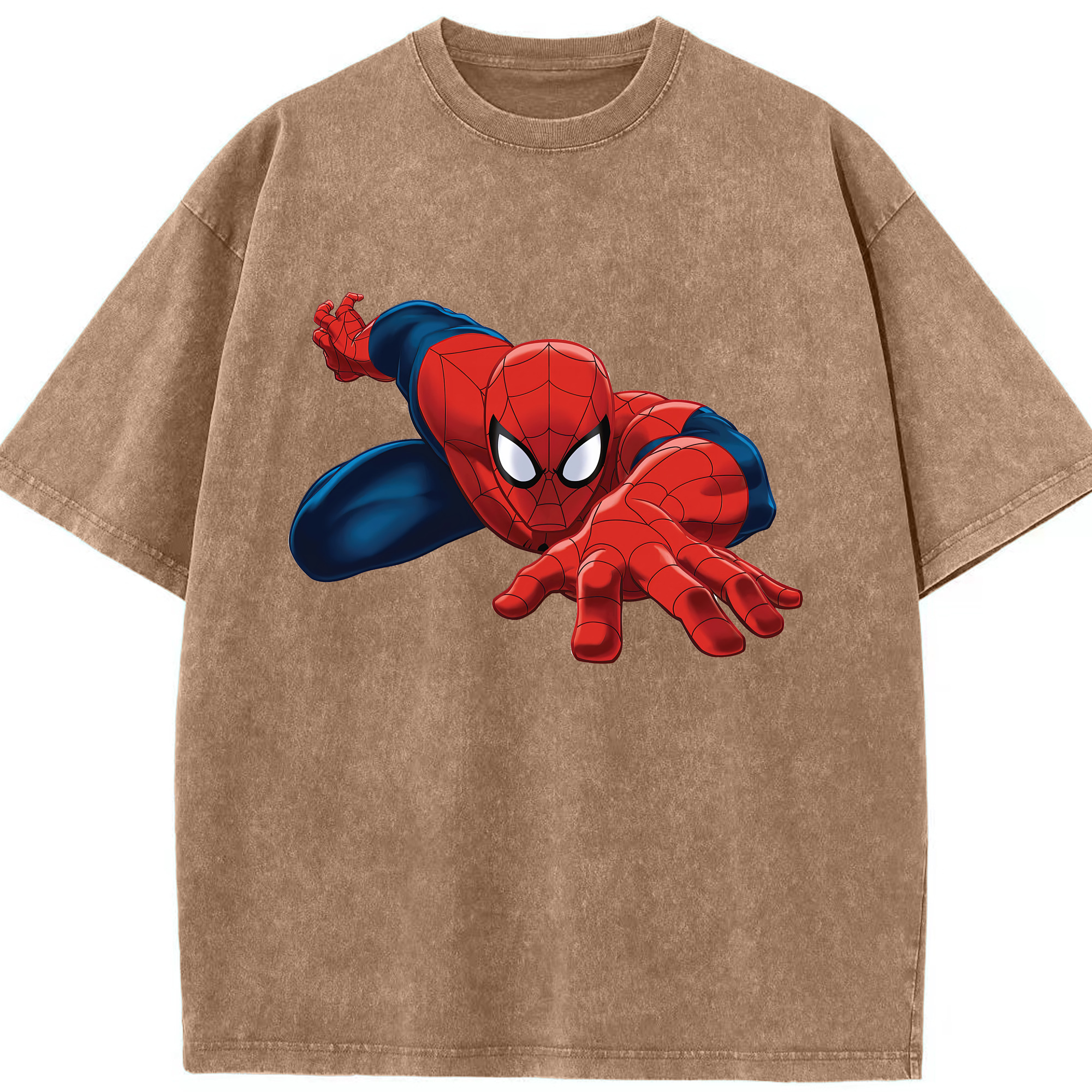 （画像用） Spider Man スパイダーマン 綿100% ヴィンテージ風 半袖Tシャツ（フロントプリント）