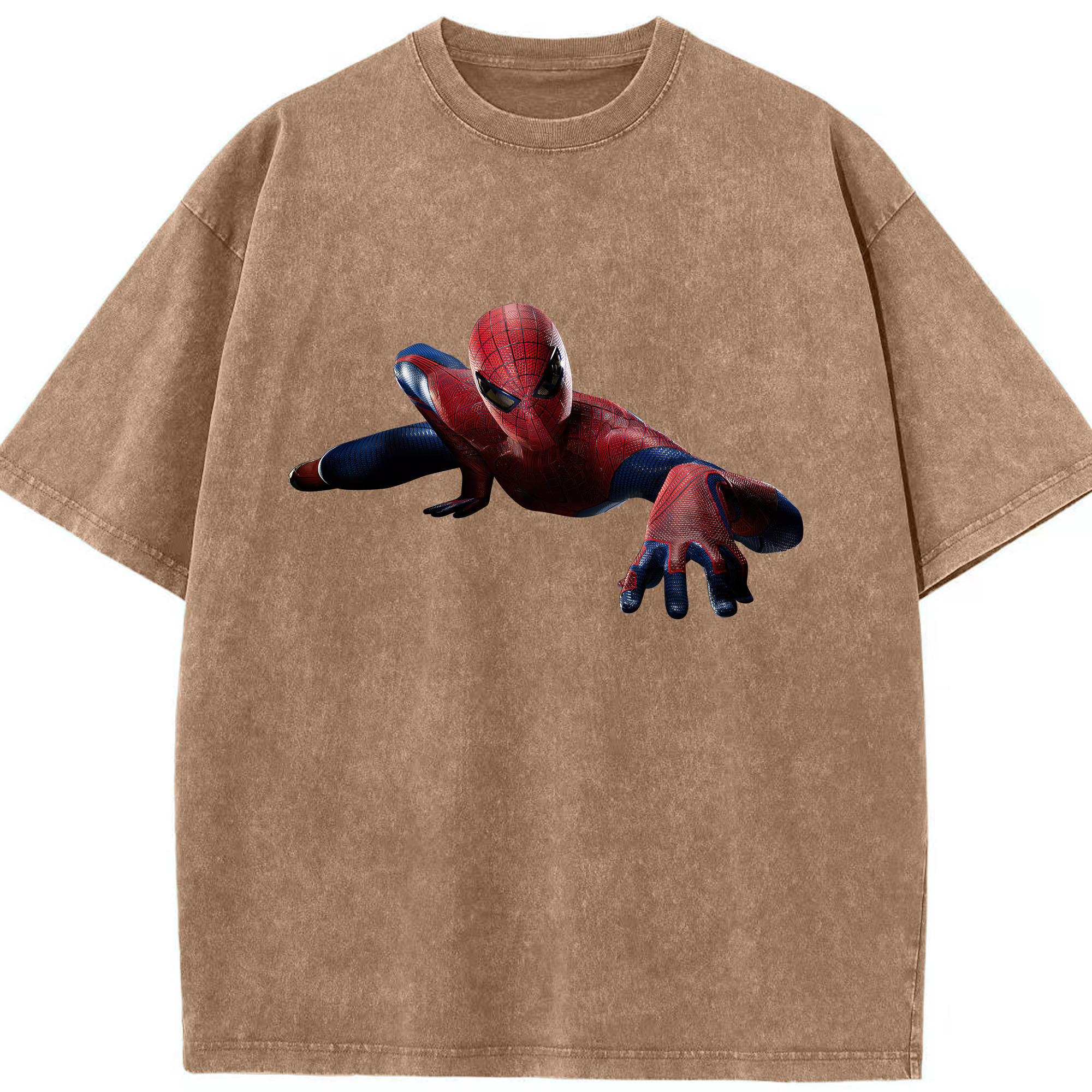 Spider Man スパイダーマン 綿100% ヴィンテージ風 半袖Tシャツ（フロントプリント）
