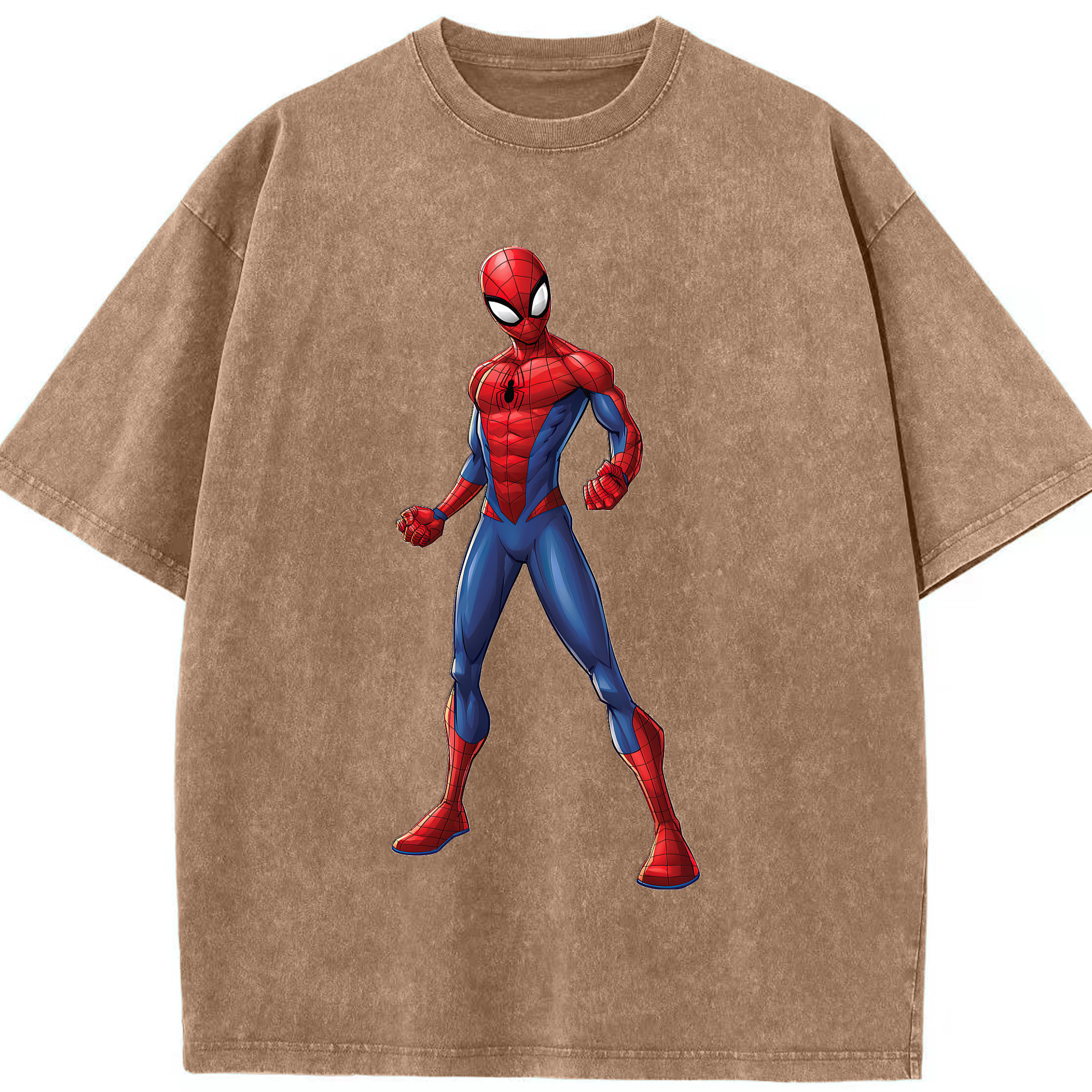 （画像用） Spider Man スパイダーマン 綿100% ヴィンテージ風 半袖Tシャツ（フロントプリント）