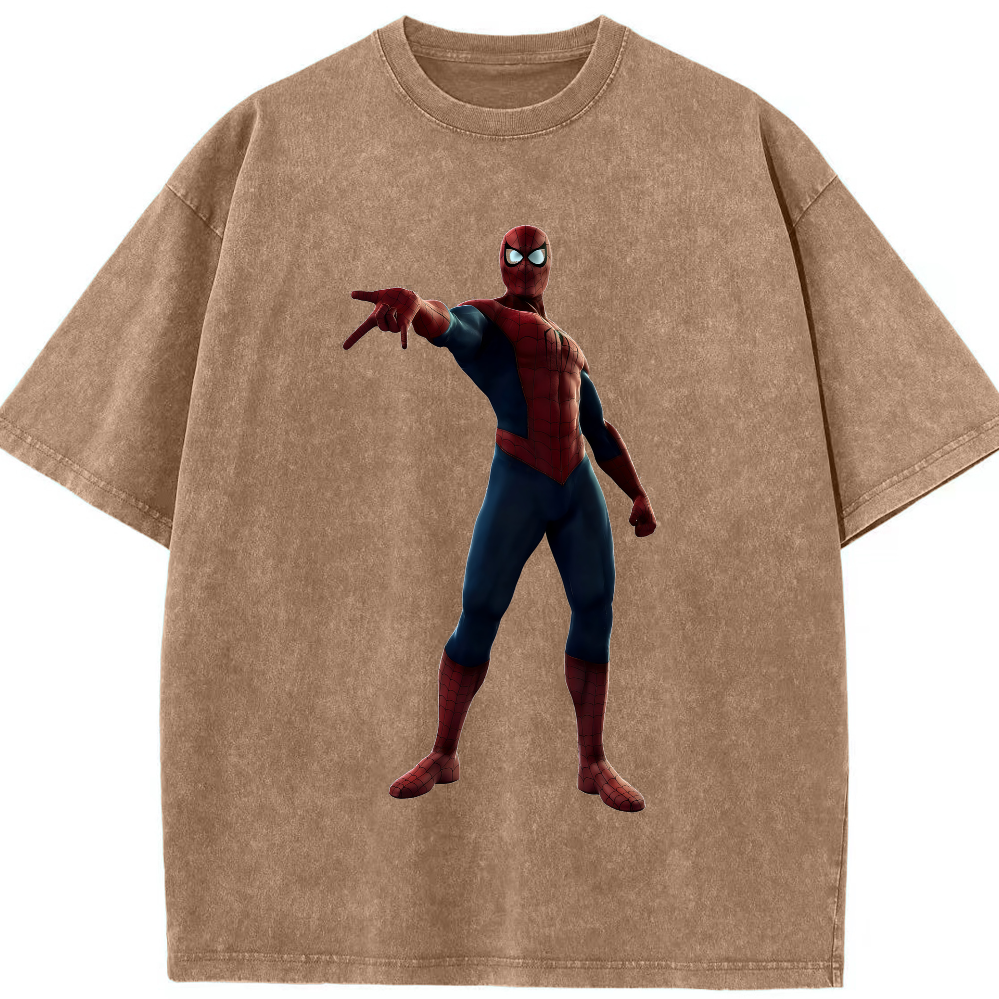（画像用） Spider Man スパイダーマン 綿100% ヴィンテージ風 半袖Tシャツ（フロントプリント）