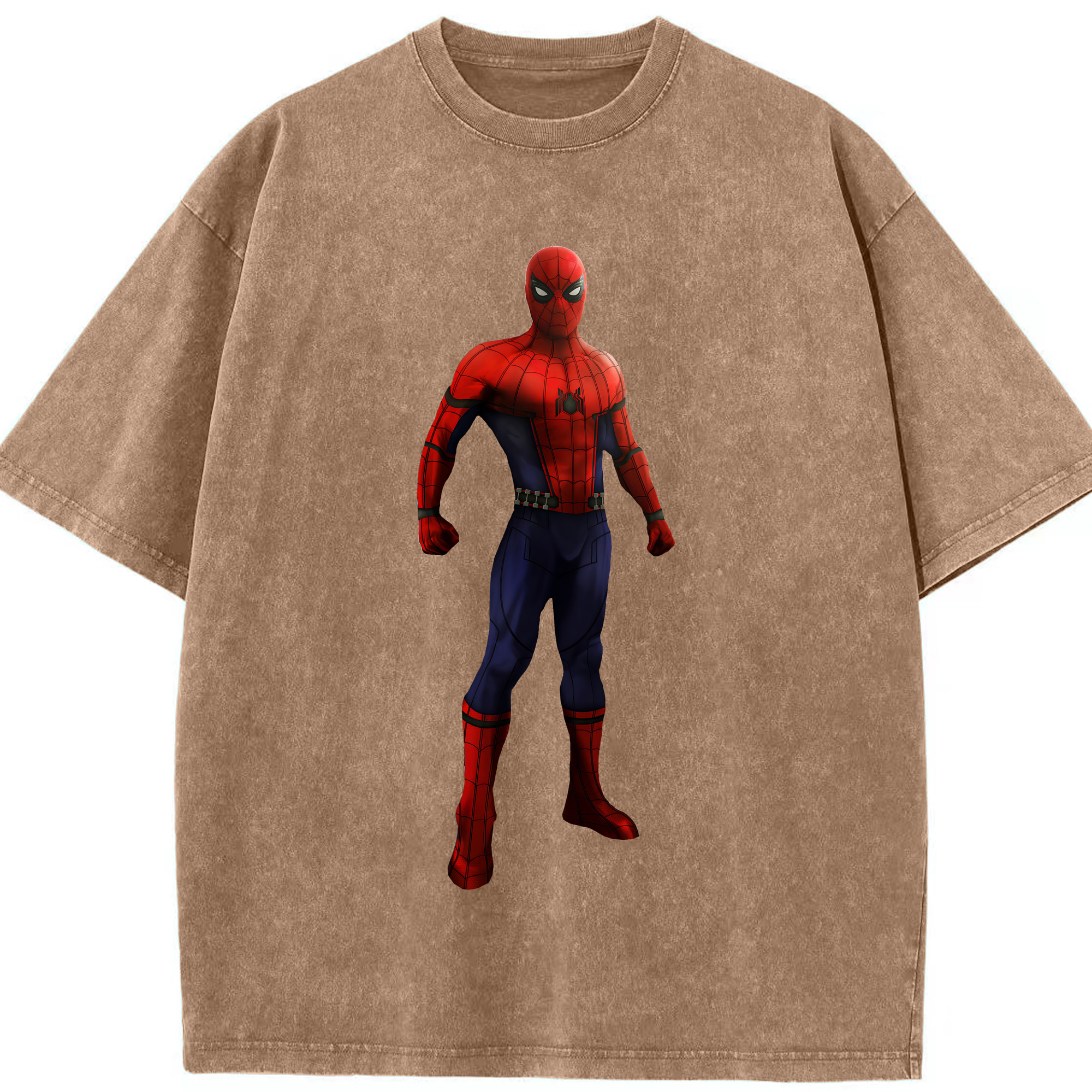 （画像用） Spider Man スパイダーマン 綿100% ヴィンテージ風 半袖Tシャツ（フロントプリント）