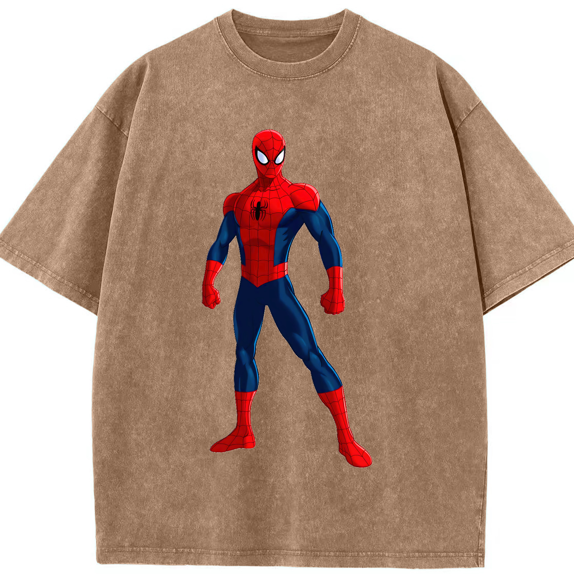 （画像用） Spider Man スパイダーマン 綿100% ヴィンテージ風 半袖Tシャツ（フロントプリント）