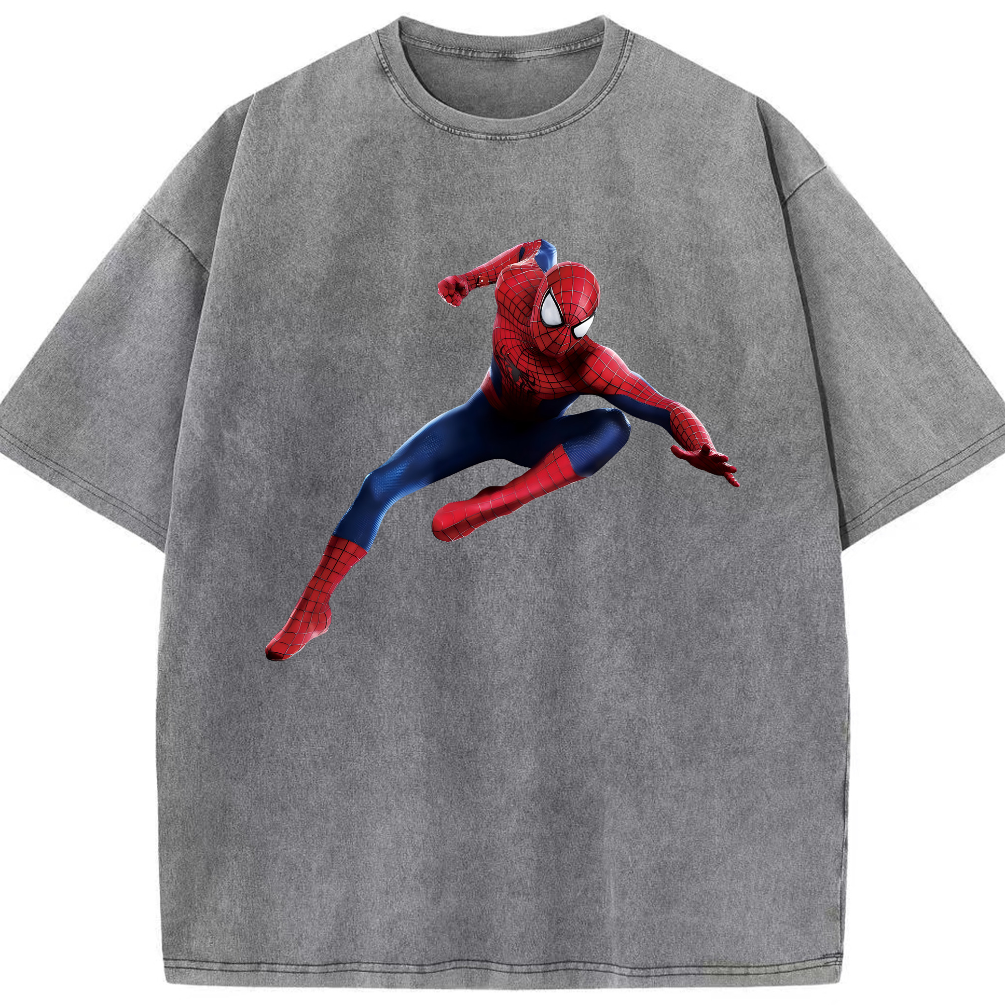 （画像用） Spider Man スパイダーマン 綿100% ヴィンテージ風 半袖Tシャツ（フロントプリント）