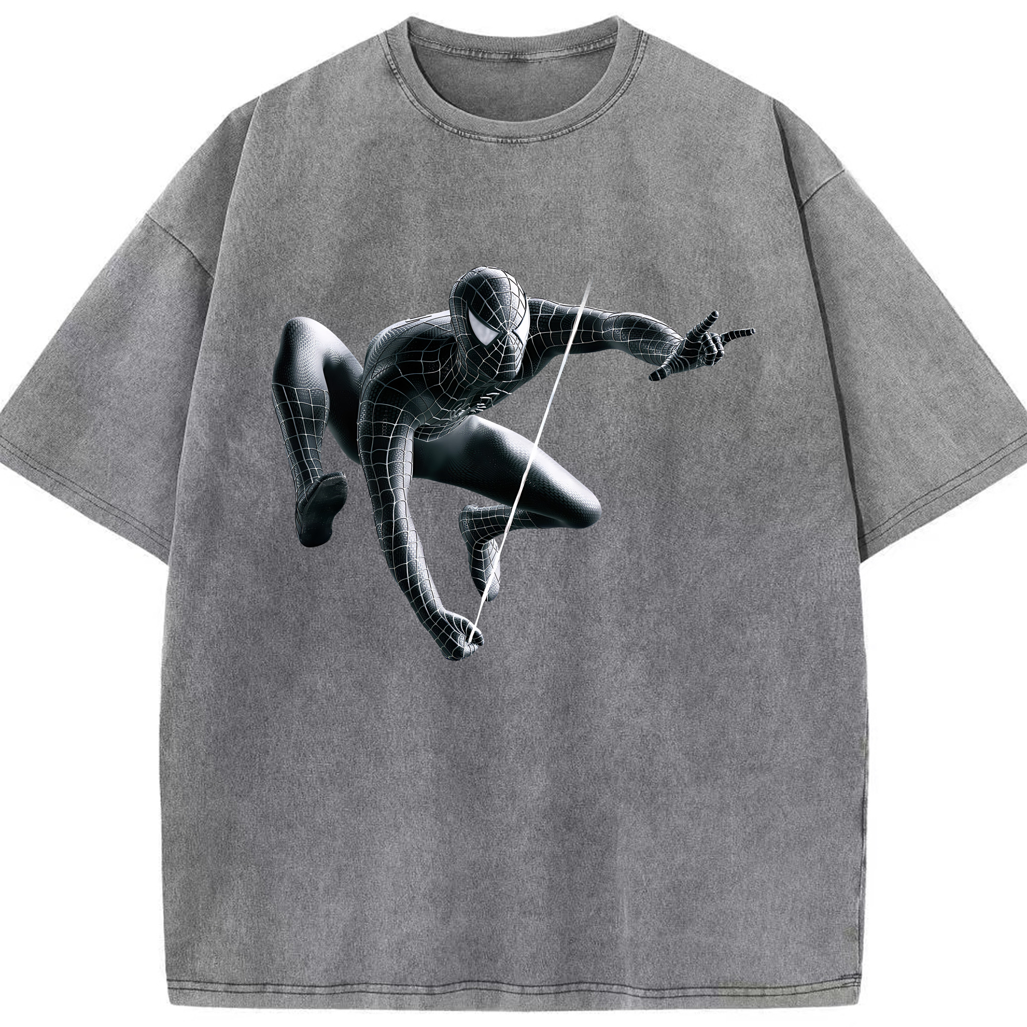 （画像用） Spider Man スパイダーマン 綿100% ヴィンテージ風 半袖Tシャツ（フロントプリント）