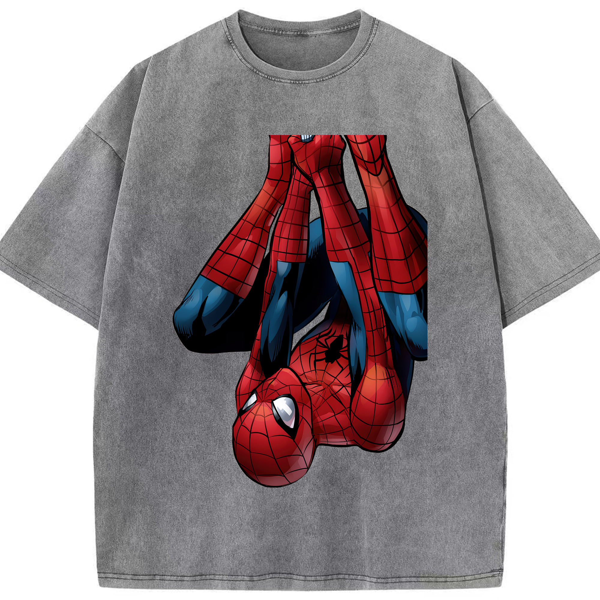 （画像用） Spider Man スパイダーマン 綿100% ヴィンテージ風 半袖Tシャツ（フロントプリント）