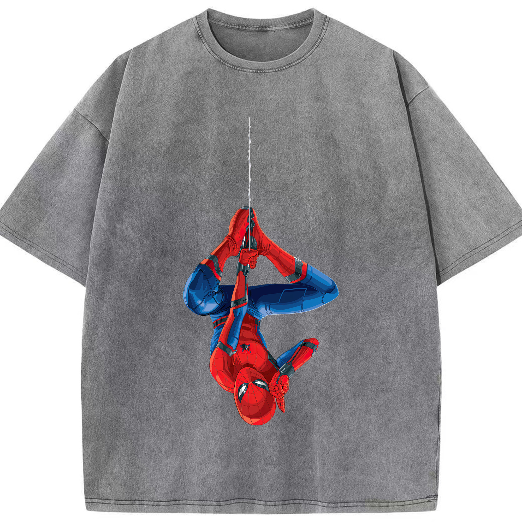 （画像用） Spider Man スパイダーマン 綿100% ヴィンテージ風 半袖Tシャツ（フロントプリント）